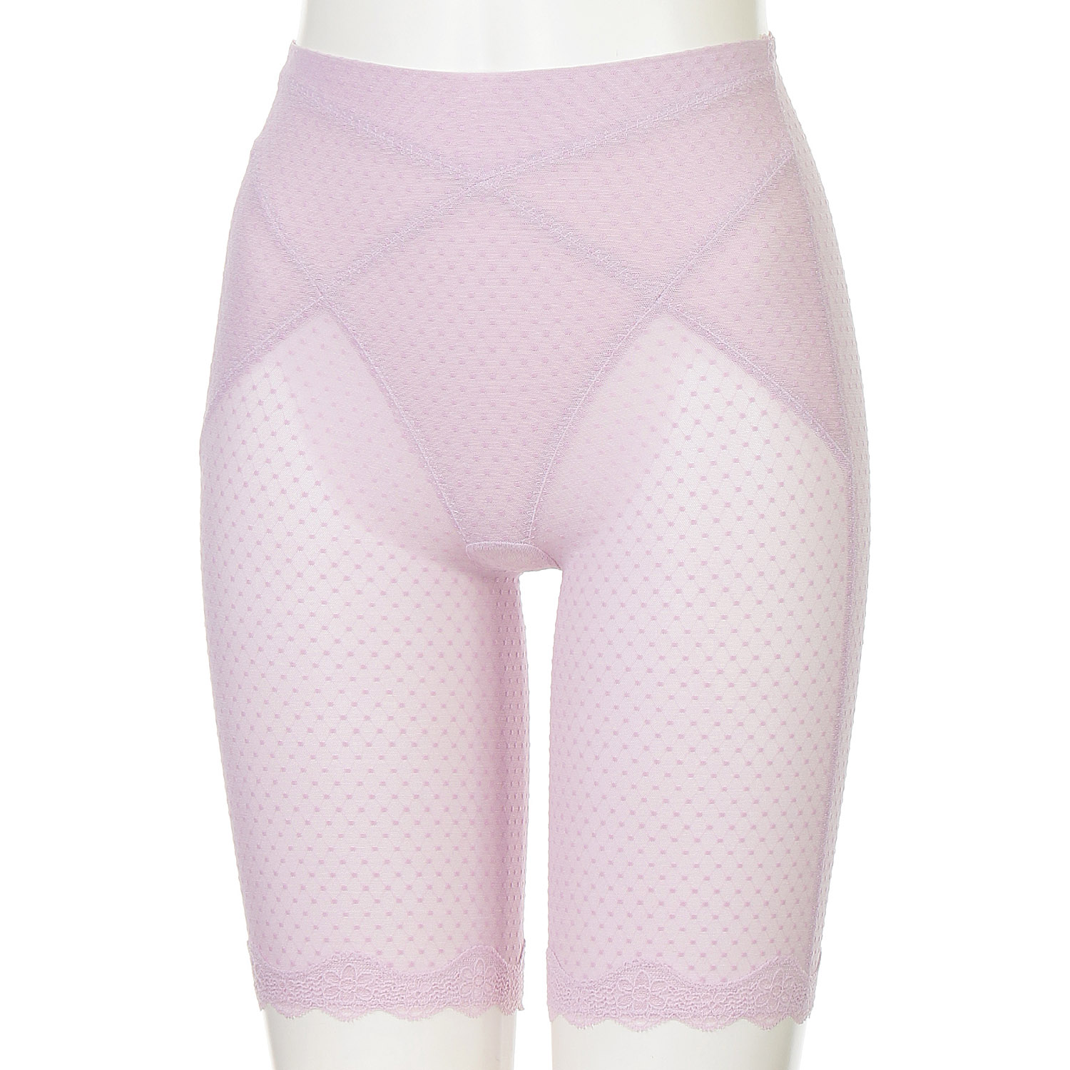 ソフトスタイレット ロングガードル ペールラベンダー M - 画像3