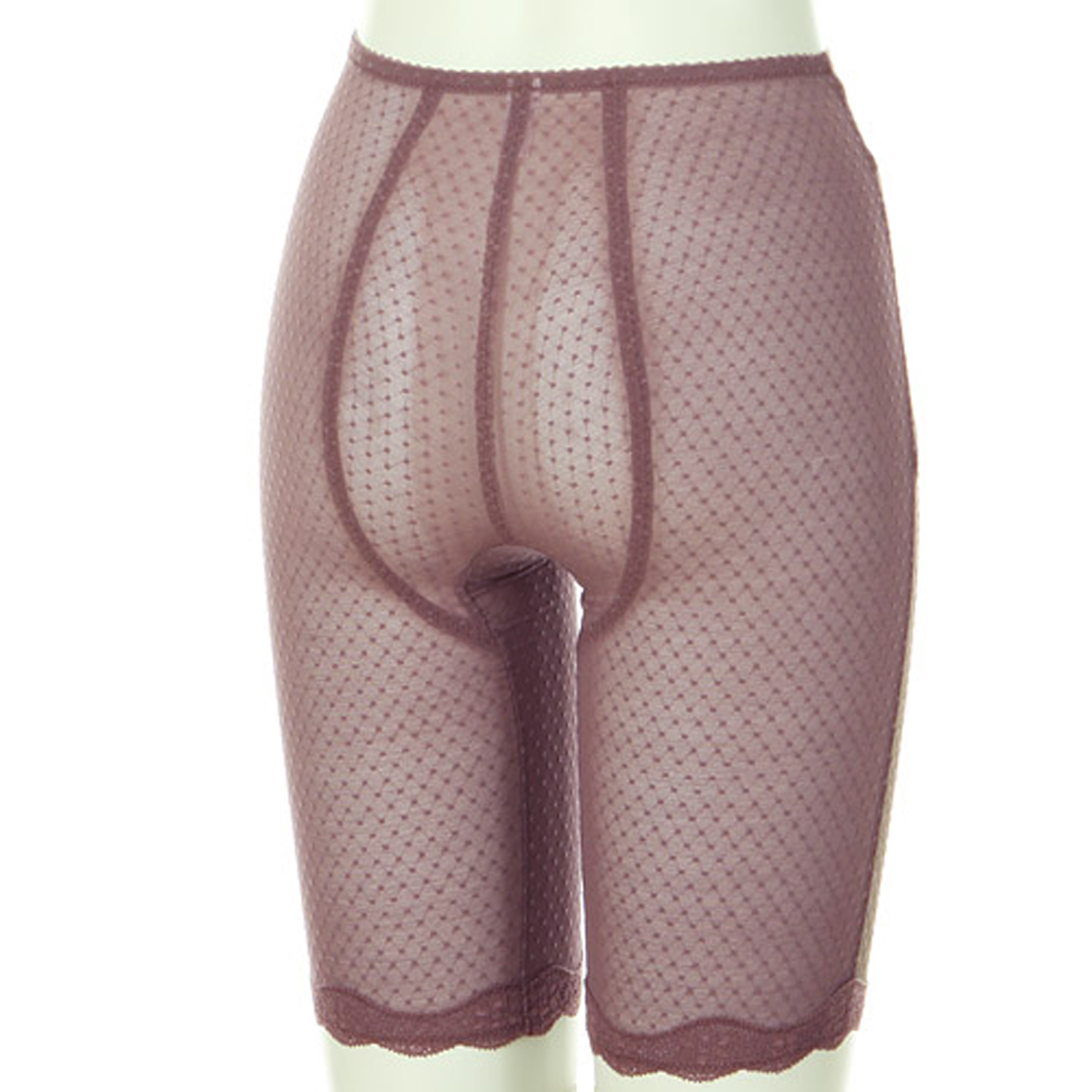 【在庫限り】ソフトスタイレット ロングガードル グレイッシュパープル M - 画像2