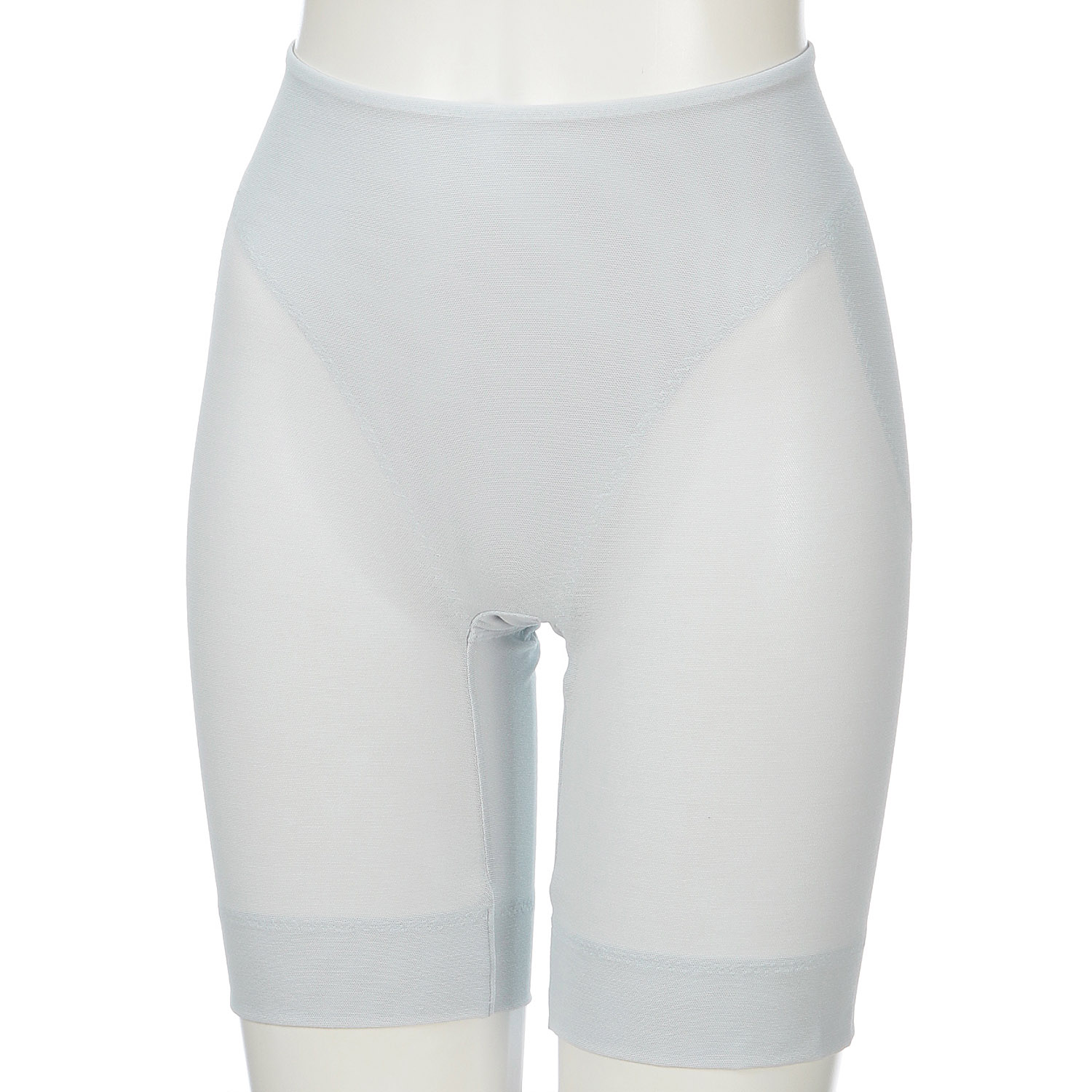 綿メッシュロングボトムグレイッシュブルーL ジョワイユ