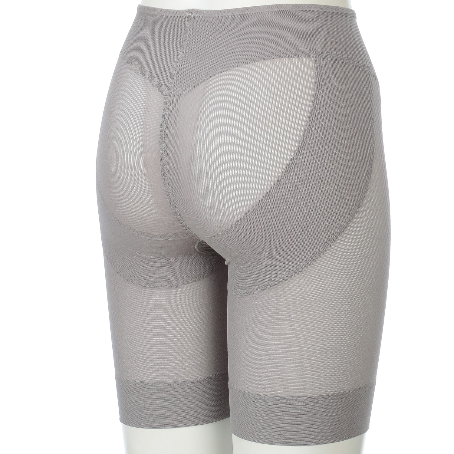 綿メッシュロングボトムチャコールグレーM ジョワイユ - 画像2