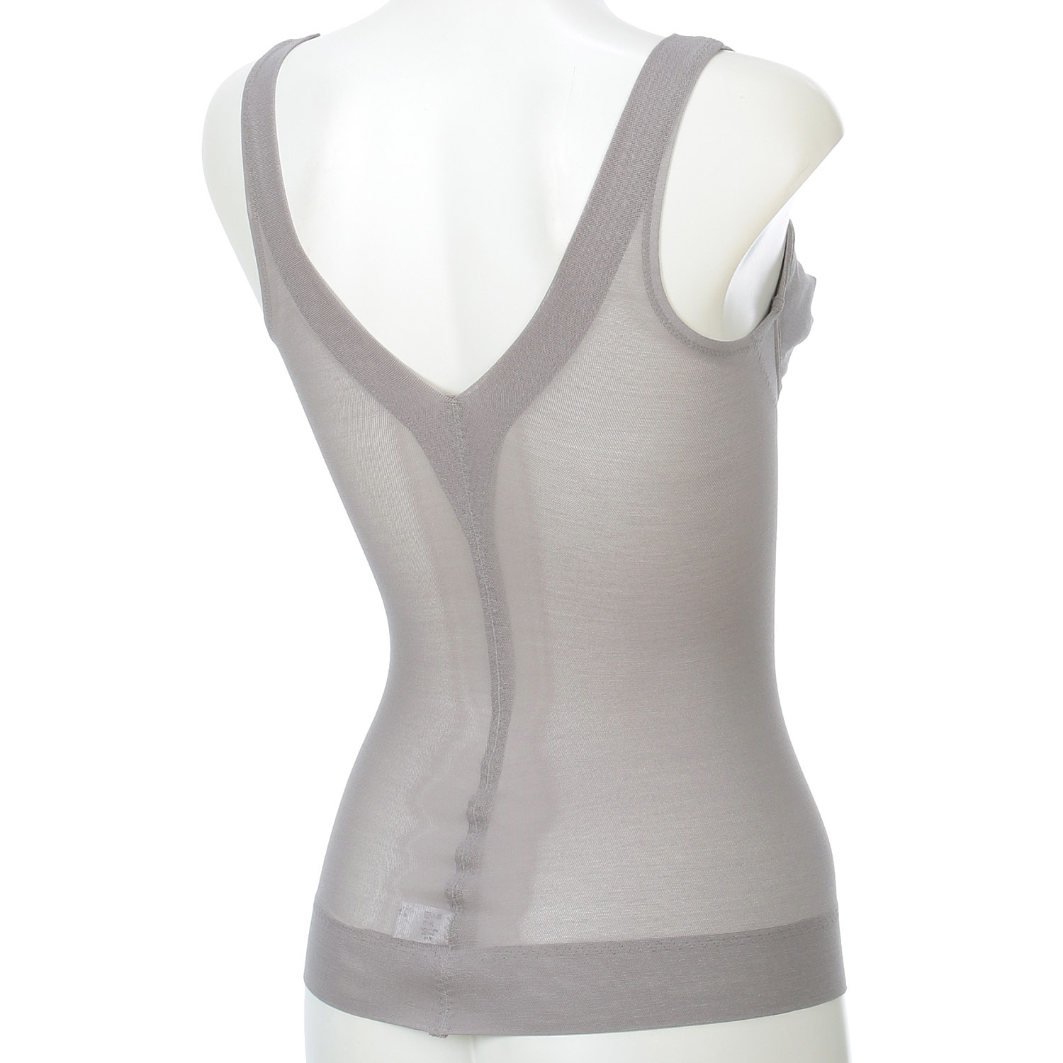 綿メッシュボディシェイパー チャコールグレーM ジョワイユ - 画像2