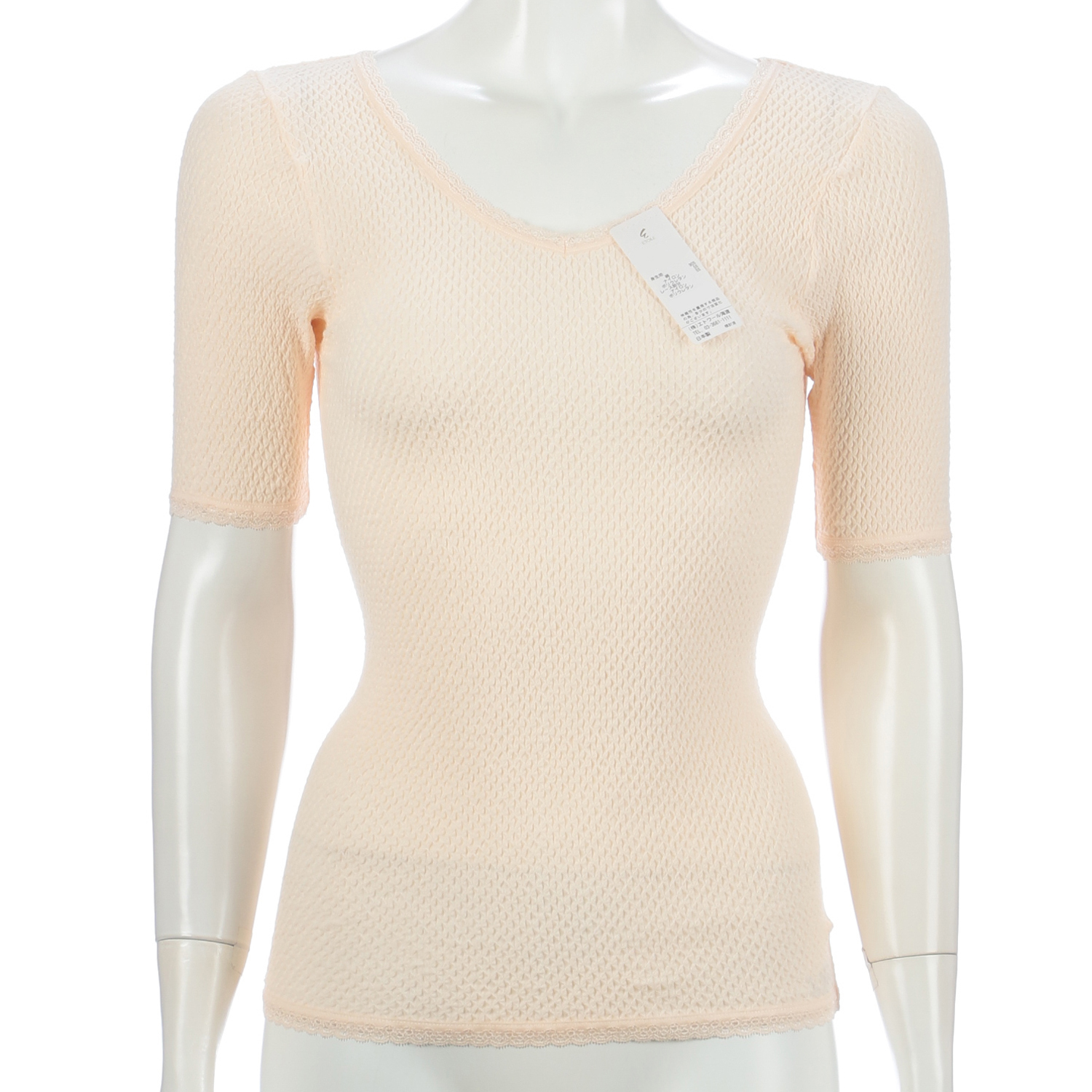 五分袖インナー L ペールピンク エトワール841