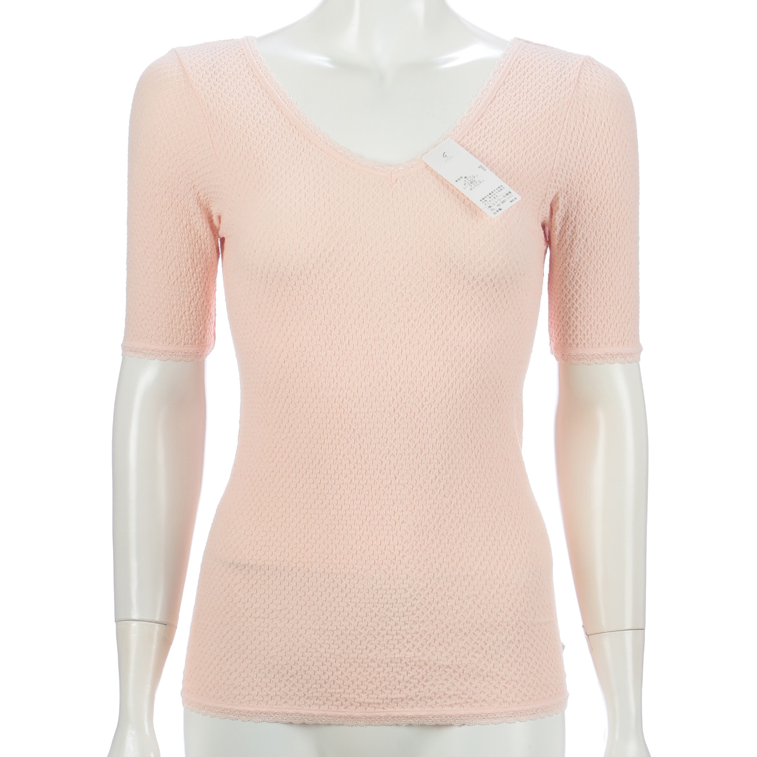 五分袖インナー M ピーチ エトワール841