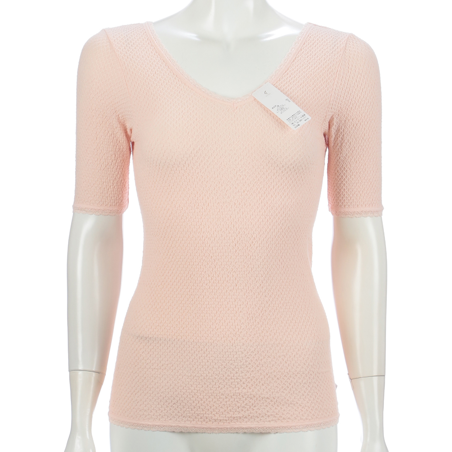 五分袖インナー L ピーチ エトワール841