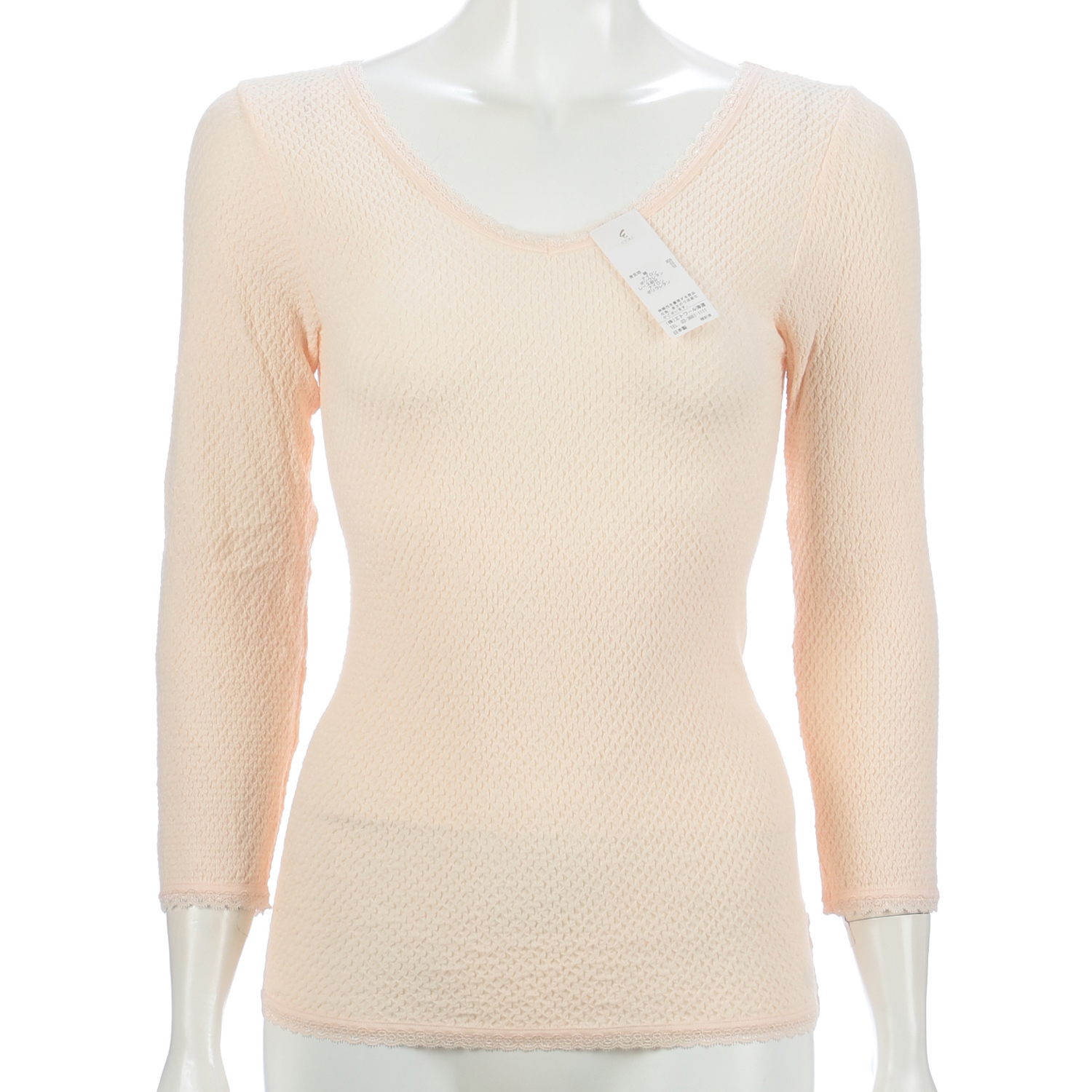 八分袖インナー M ペールピンク エトワール841