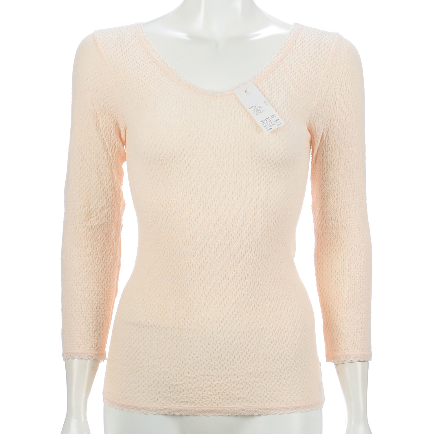 八分袖インナー LL ペールピンク エトワール841