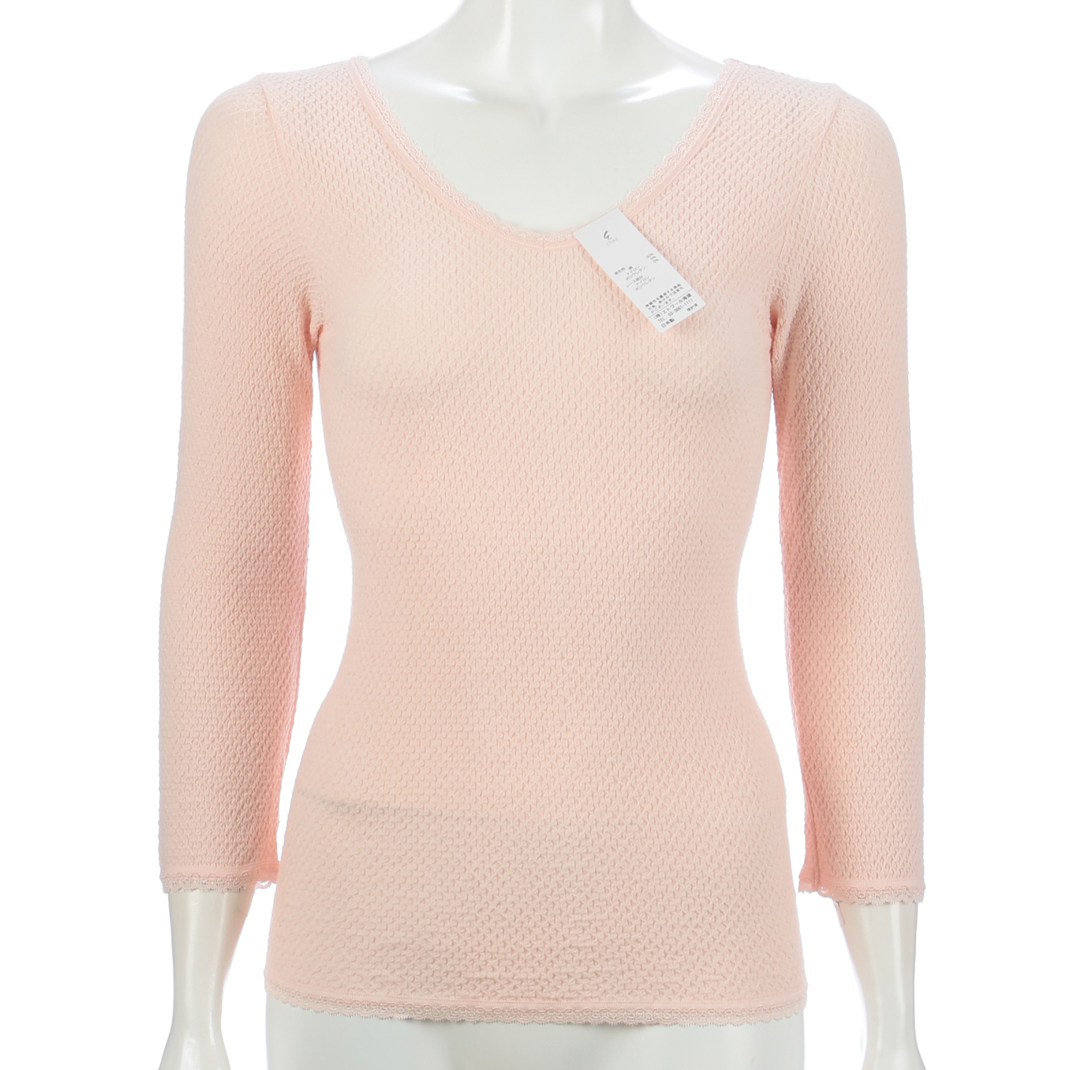 八分袖インナー LL ピーチ エトワール841