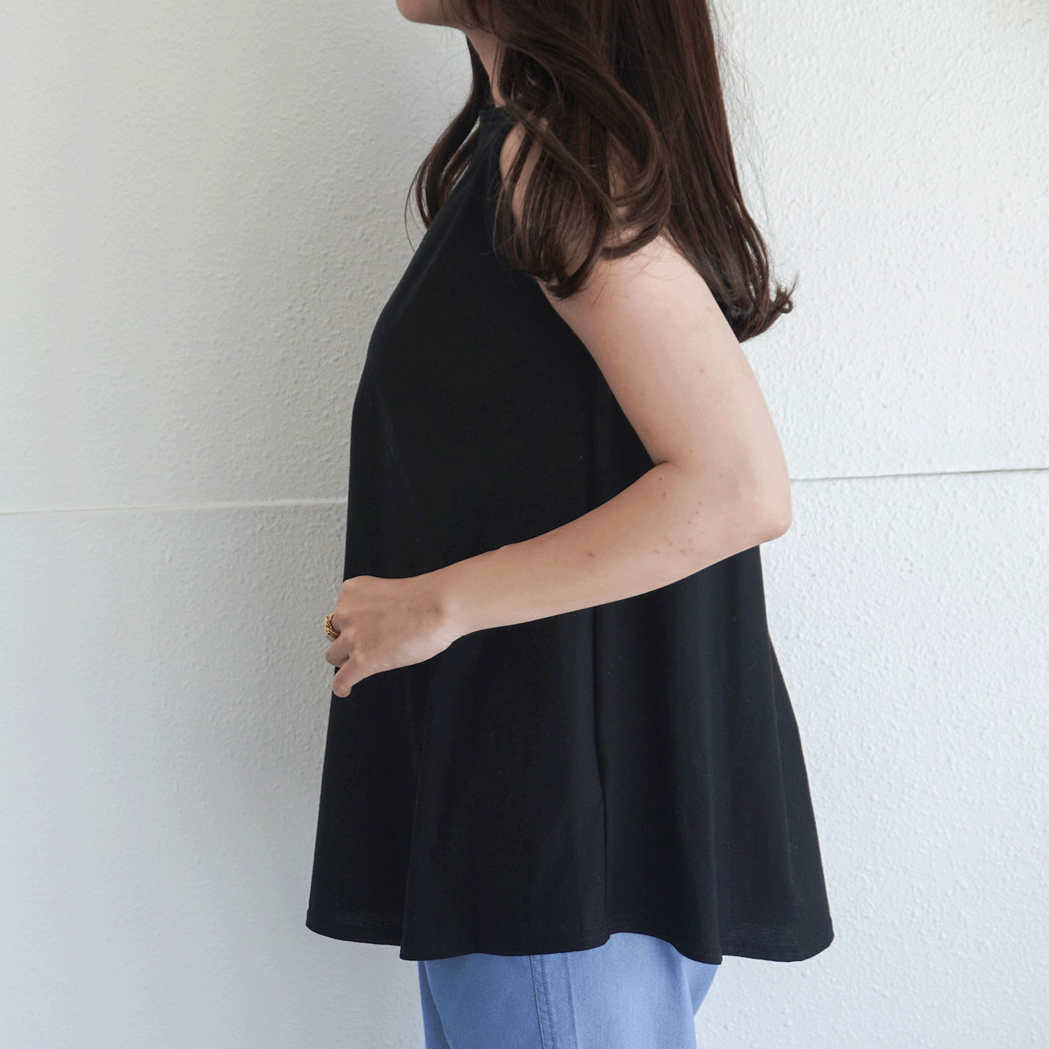 クールフレアーノースリーブカットソー - 画像4