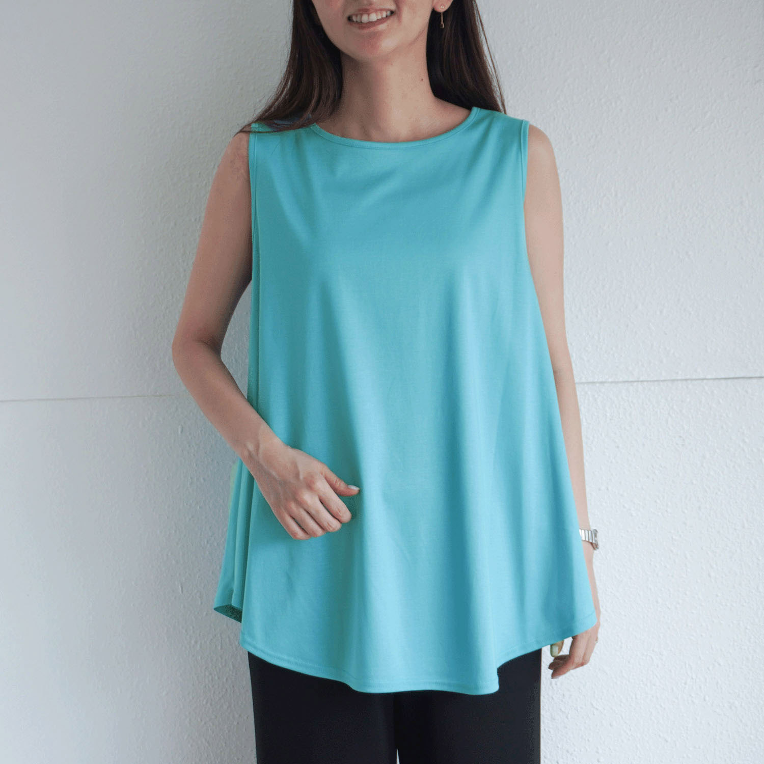 【Insta Live】ナノシアドレープノースリーブカットソー - 画像24