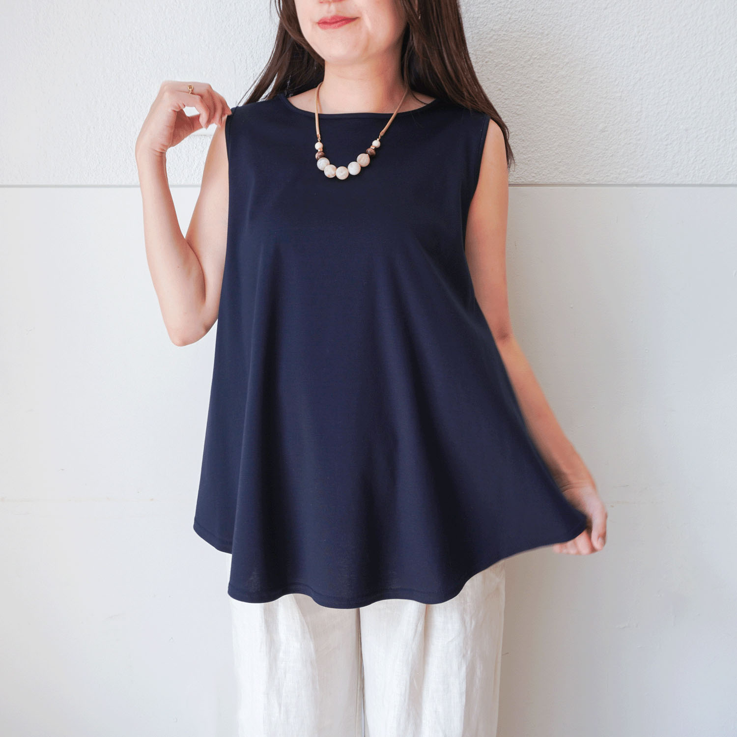 【Insta Live】ナノシアドレープノースリーブカットソー - 画像34