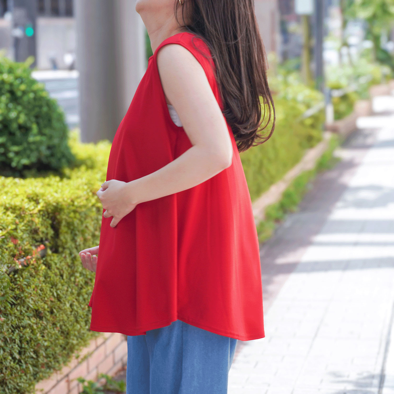 【Insta Live】ナノシアドレープノースリーブカットソー - 画像10