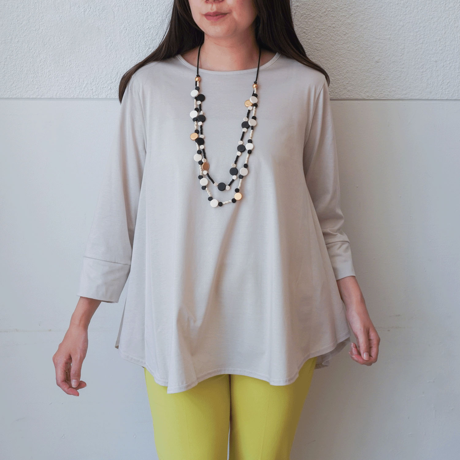 プリマシャインドレープ8分袖チュニック - 画像10