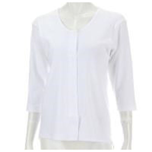 婦人前開7分袖シャツ