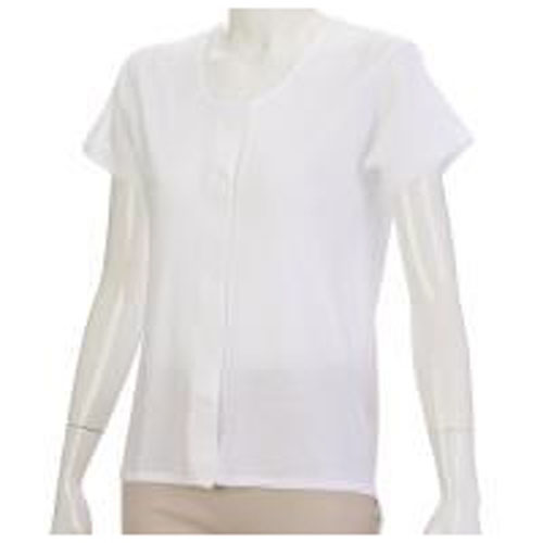 婦人前開3分袖シャツ - 画像1