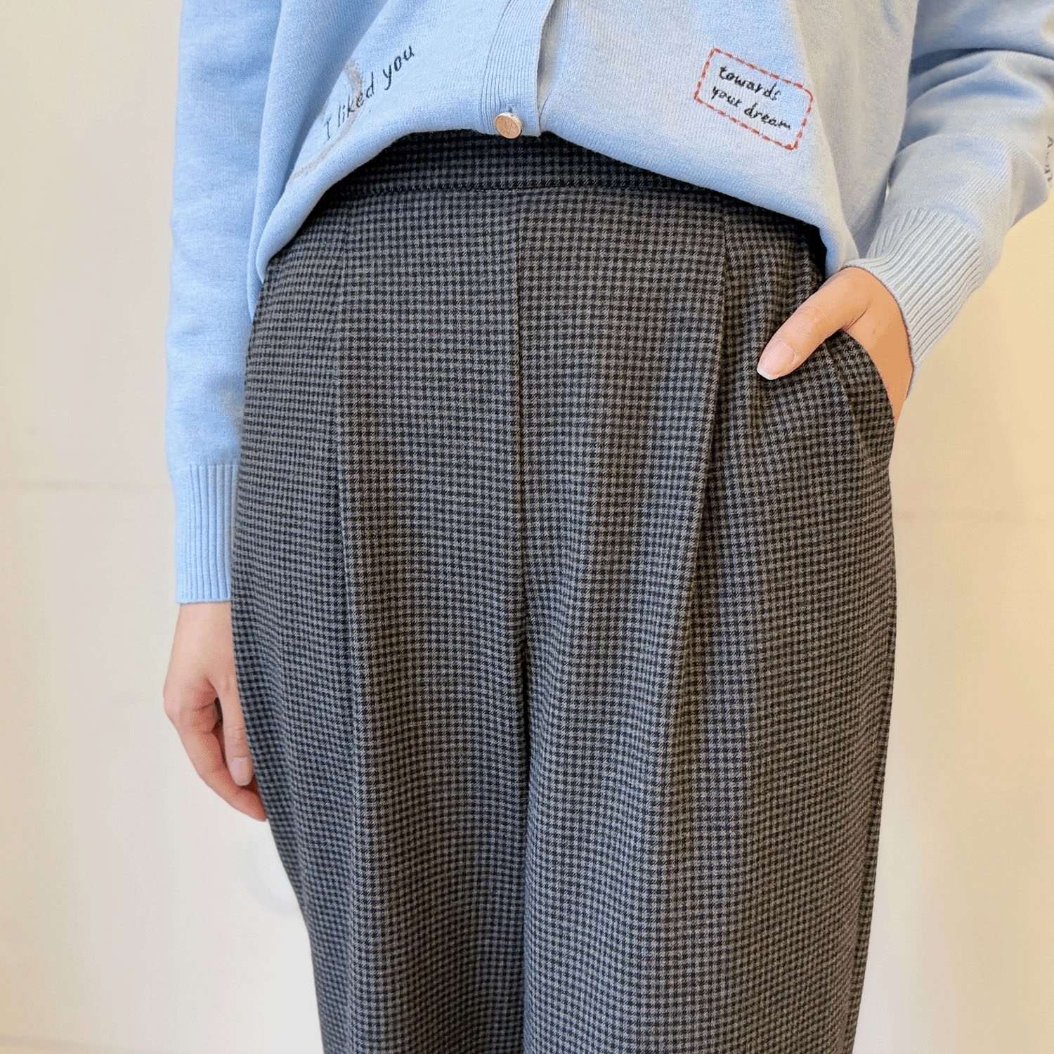 【25AW新色追加】TR両面微起毛 リッチワイドパンツ - 画像4