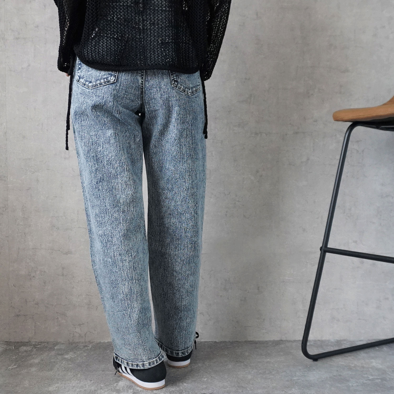 【ETONET限定 お取り寄せ】Emma リサイクルデニム釦付きストレートパンツ - 画像19