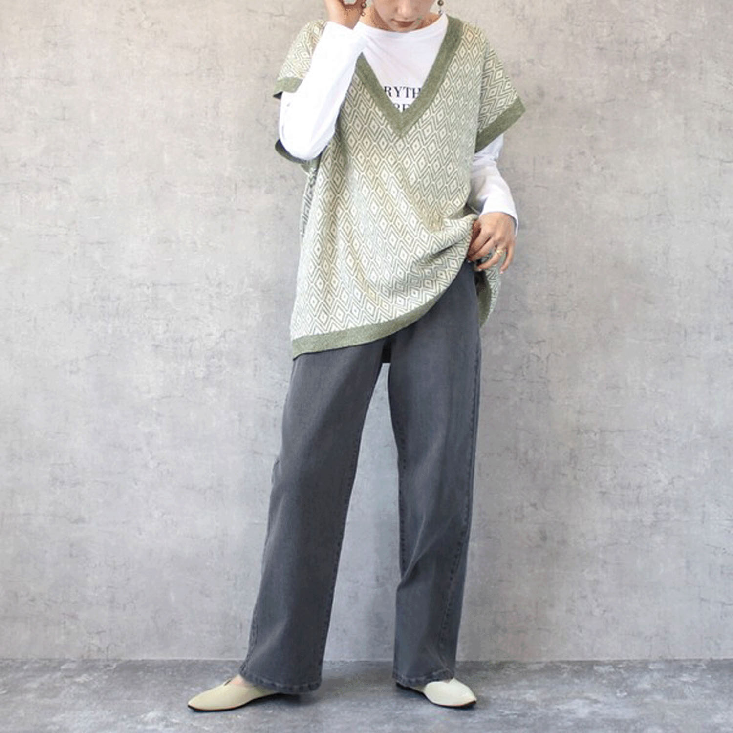 【ETONET限定 お取り寄せ】Emma リサイクルデニム釦付きストレートパンツ - 画像8