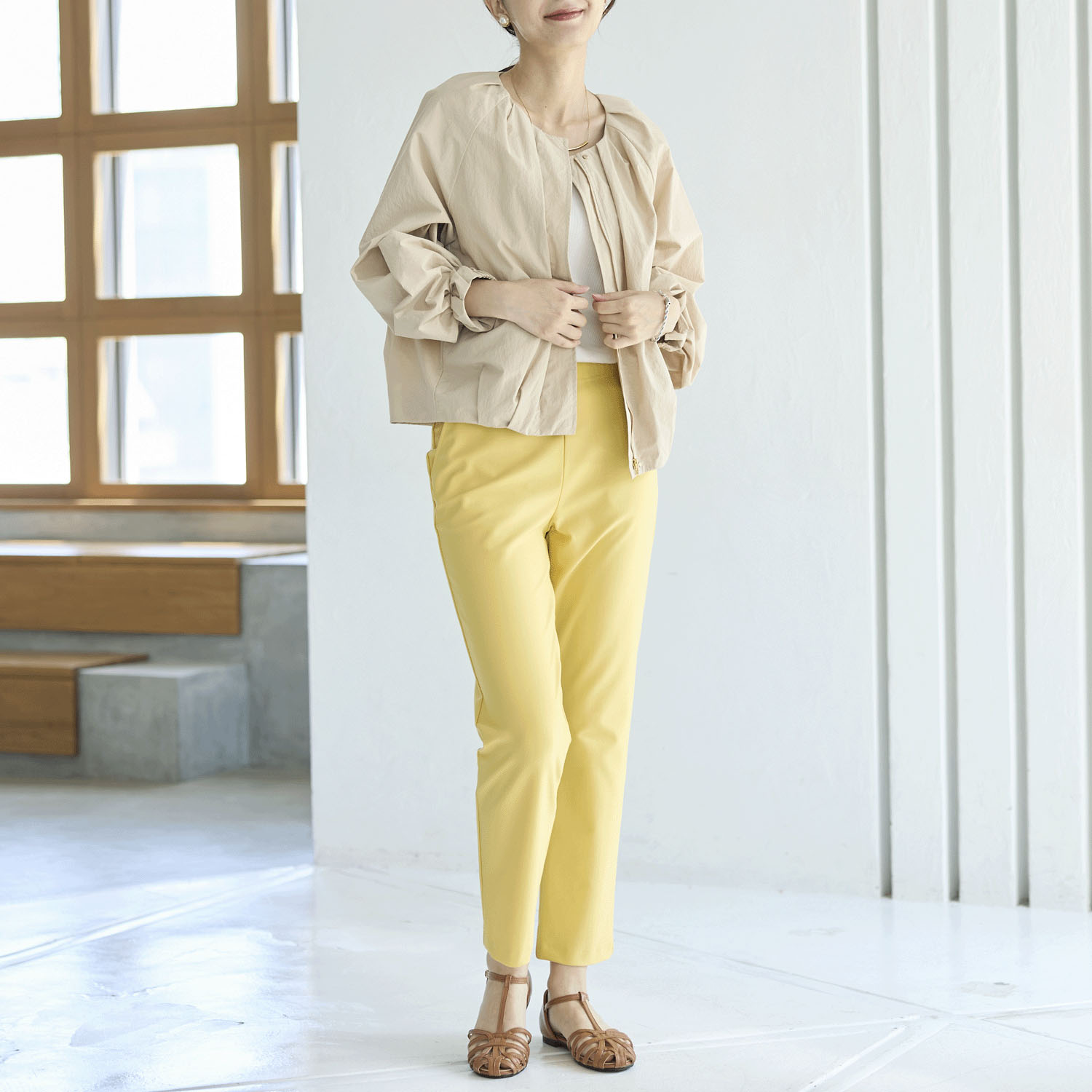 【Insta Live】TAKUMIBA エアシルキー・スリムパンツ - 画像1