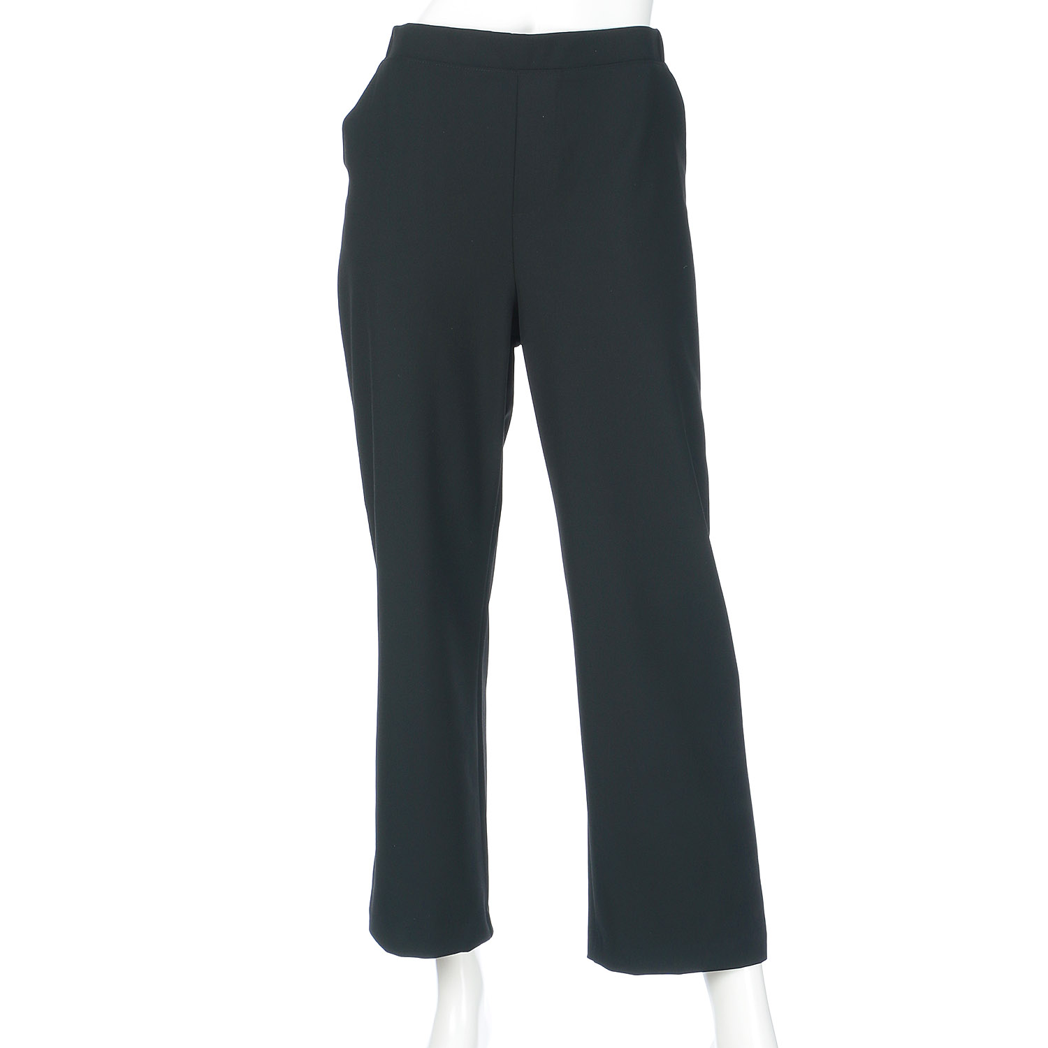 TRストレッチピンヘッド ゆったりストレート美脚パンツ - 画像10