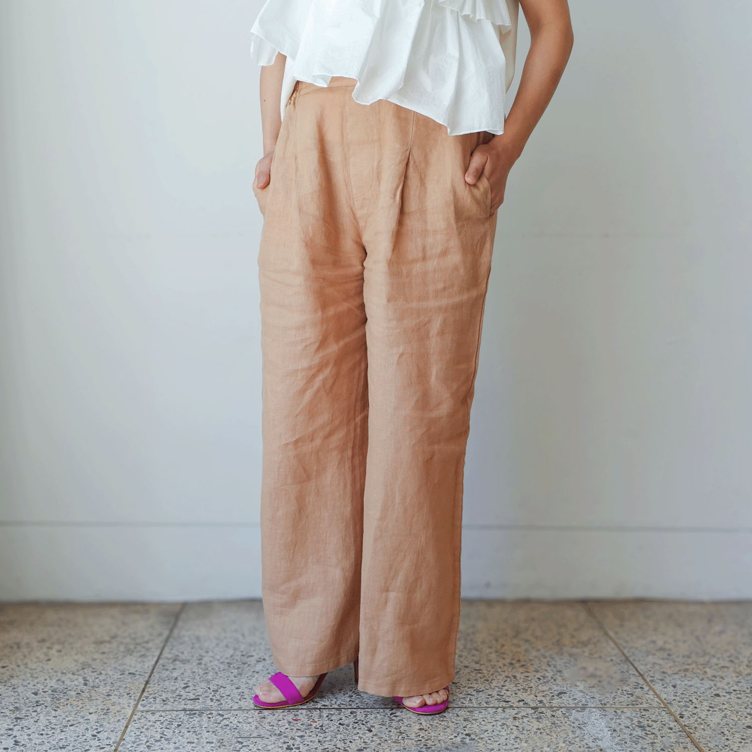 【Insta Live】JEUNE ET JOYEUX フレンチリネンワイドパンツ 65丈 - 画像17