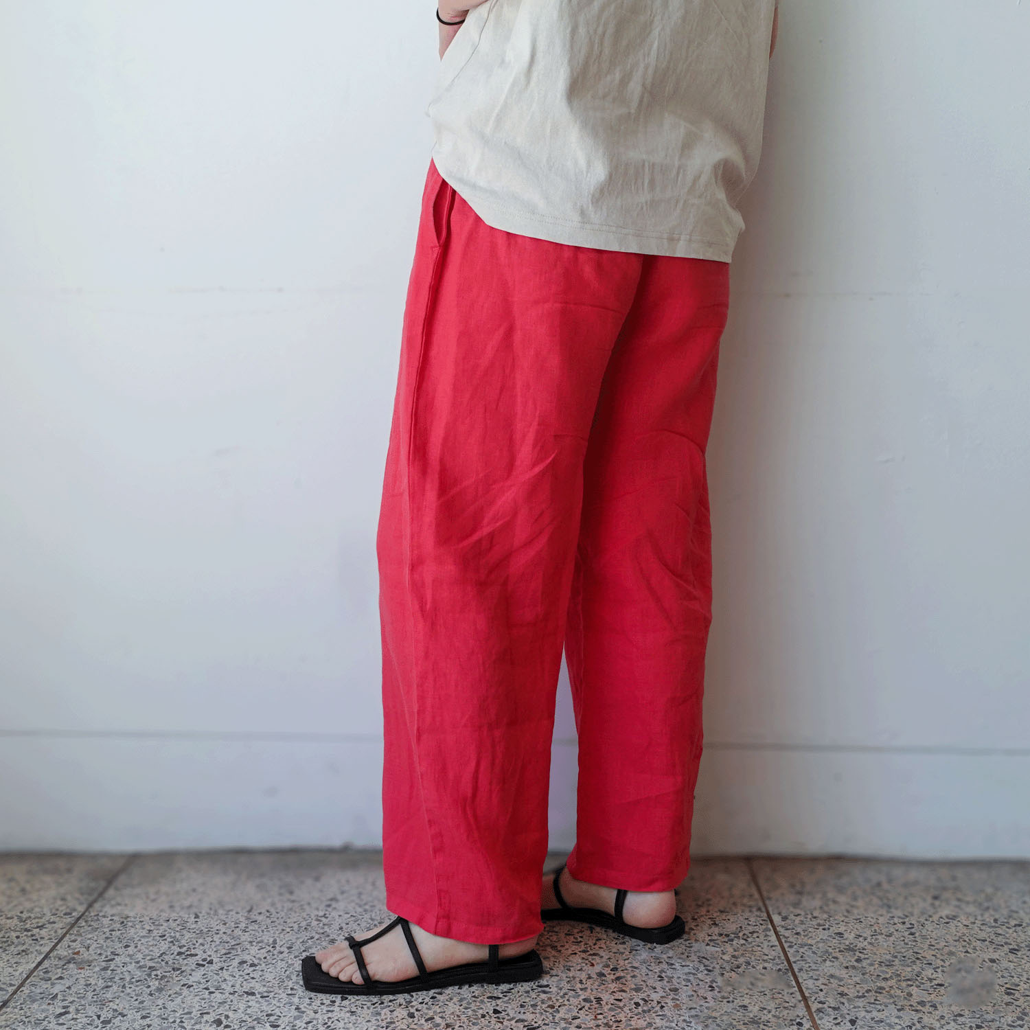 【Insta Live】JEUNE ET JOYEUX フレンチリネンワイドパンツ 65丈 - 画像21