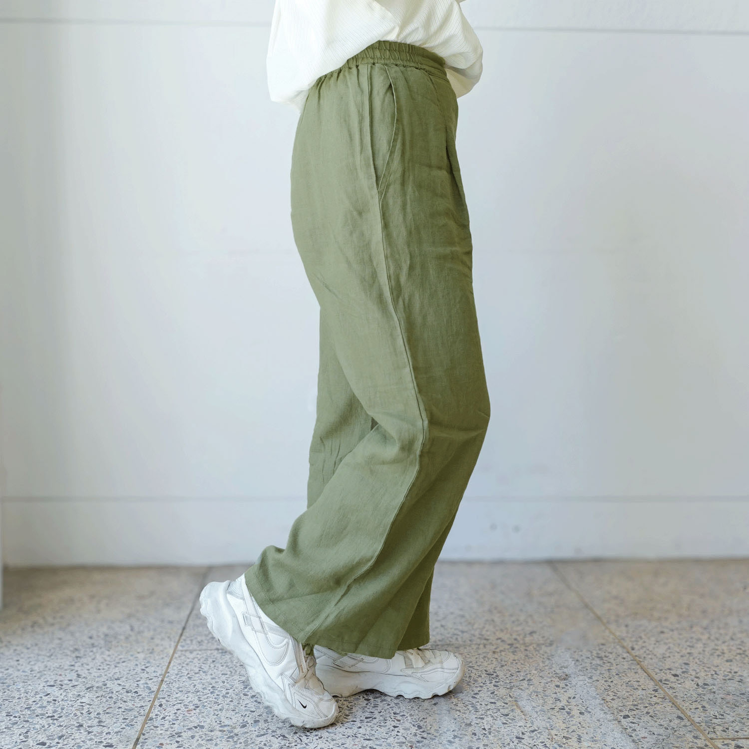 【Insta Live】JEUNE ET JOYEUX フレンチリネンワイドパンツ 65丈 - 画像24