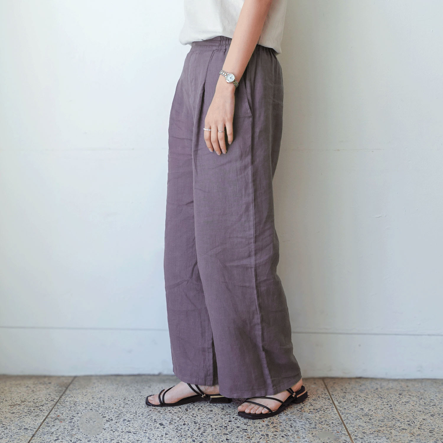 【Insta Live】JEUNE ET JOYEUX フレンチリネンワイドパンツ 73丈 - 画像11