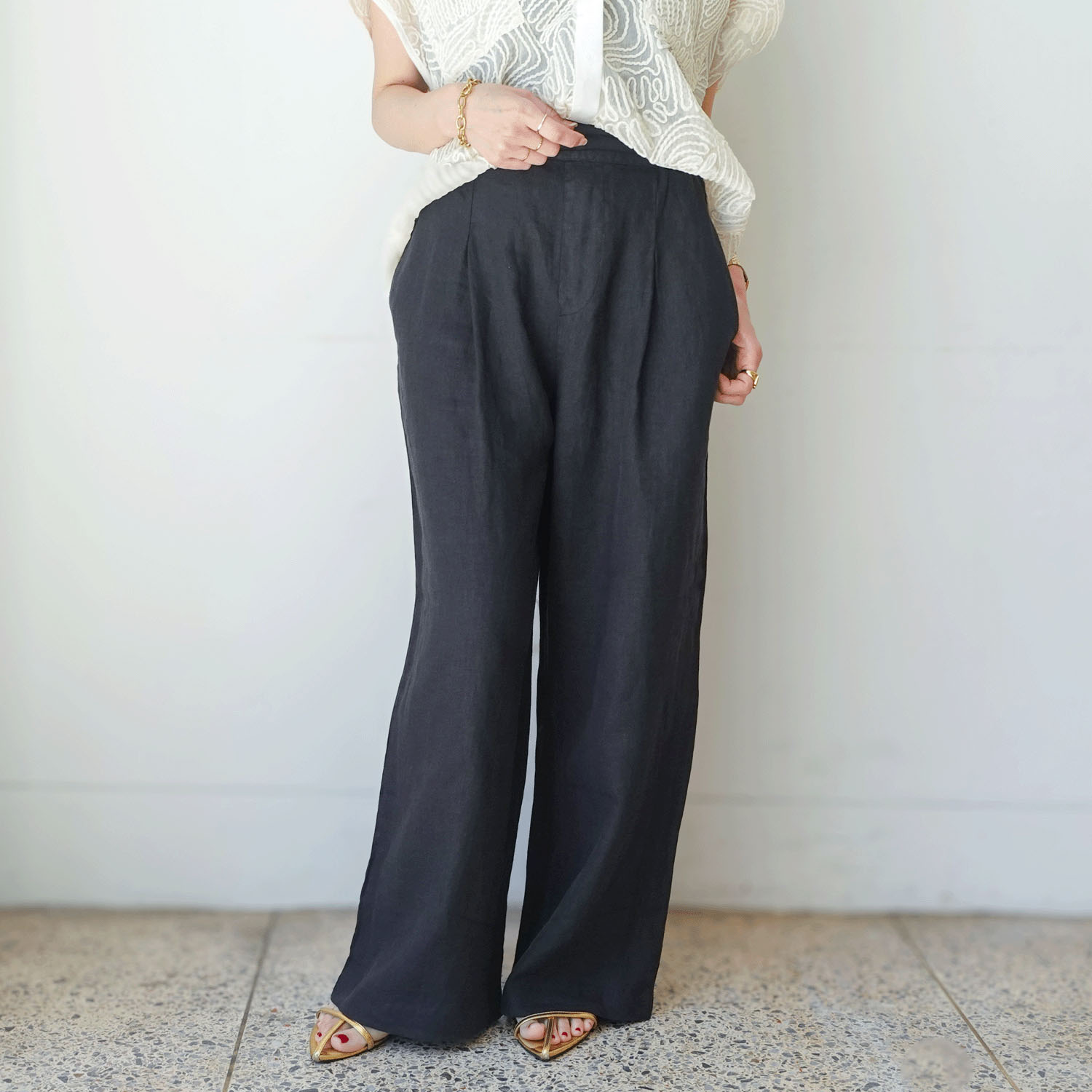 【Insta Live】JEUNE ET JOYEUX フレンチリネンワイドパンツ 73丈 - 画像14