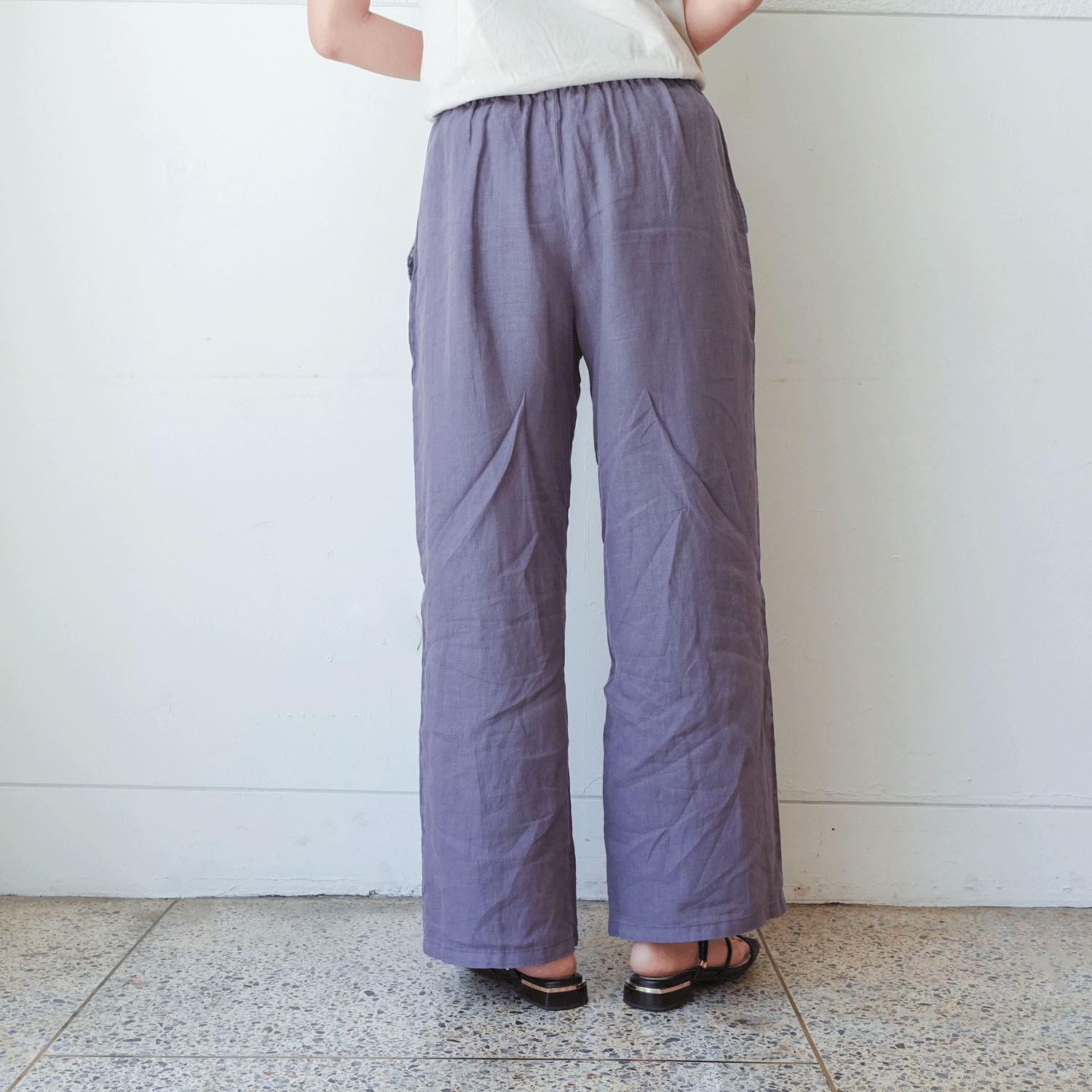 【Insta Live】JEUNE ET JOYEUX フレンチリネンワイドパンツ 73丈 - 画像3