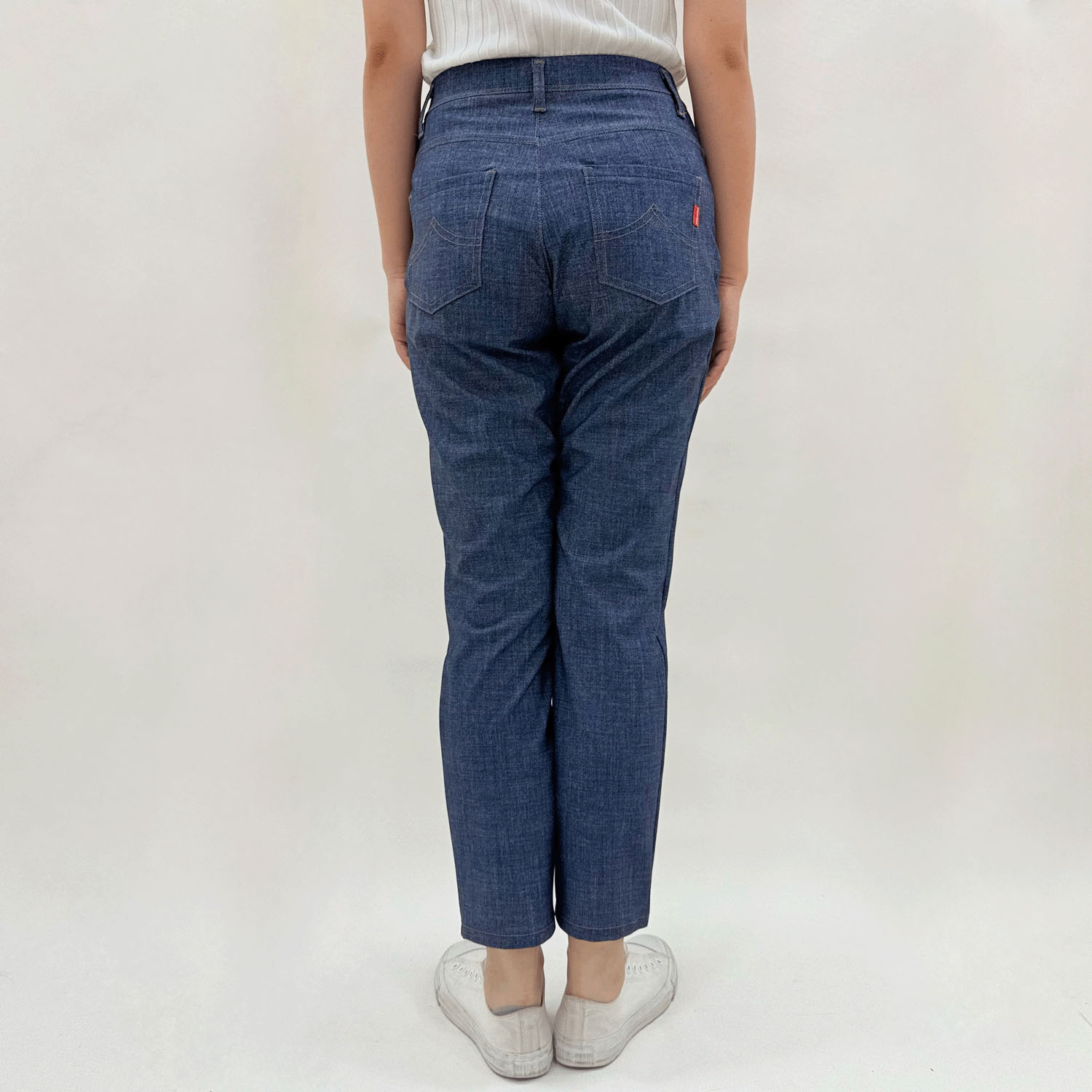 210ボブソン デニムプリントサマーハイテンションアンクルテーパード - 画像5