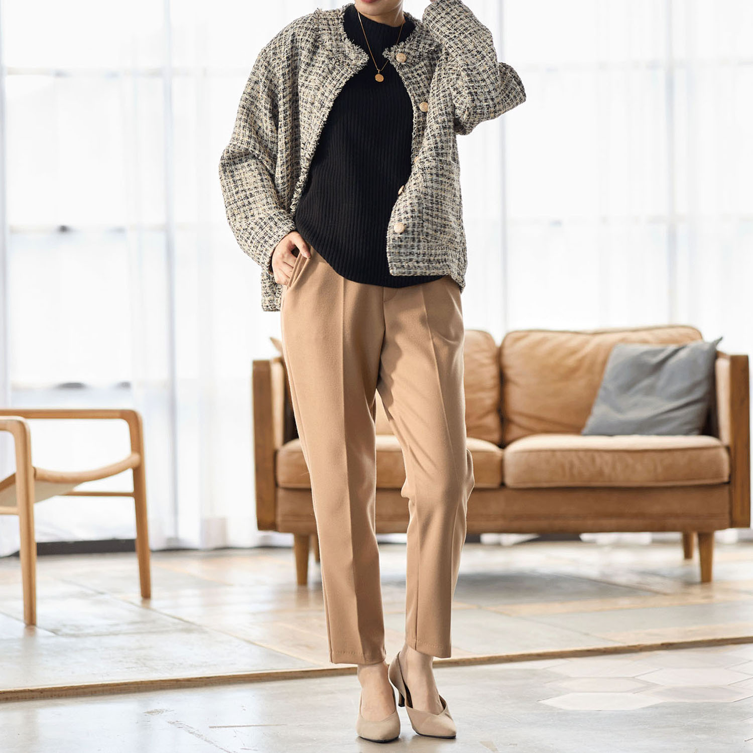 【Insta Live】TAKUMIBA ウーリッチウォーム 前ポケットクロプトテーパードパンツ - 画像28