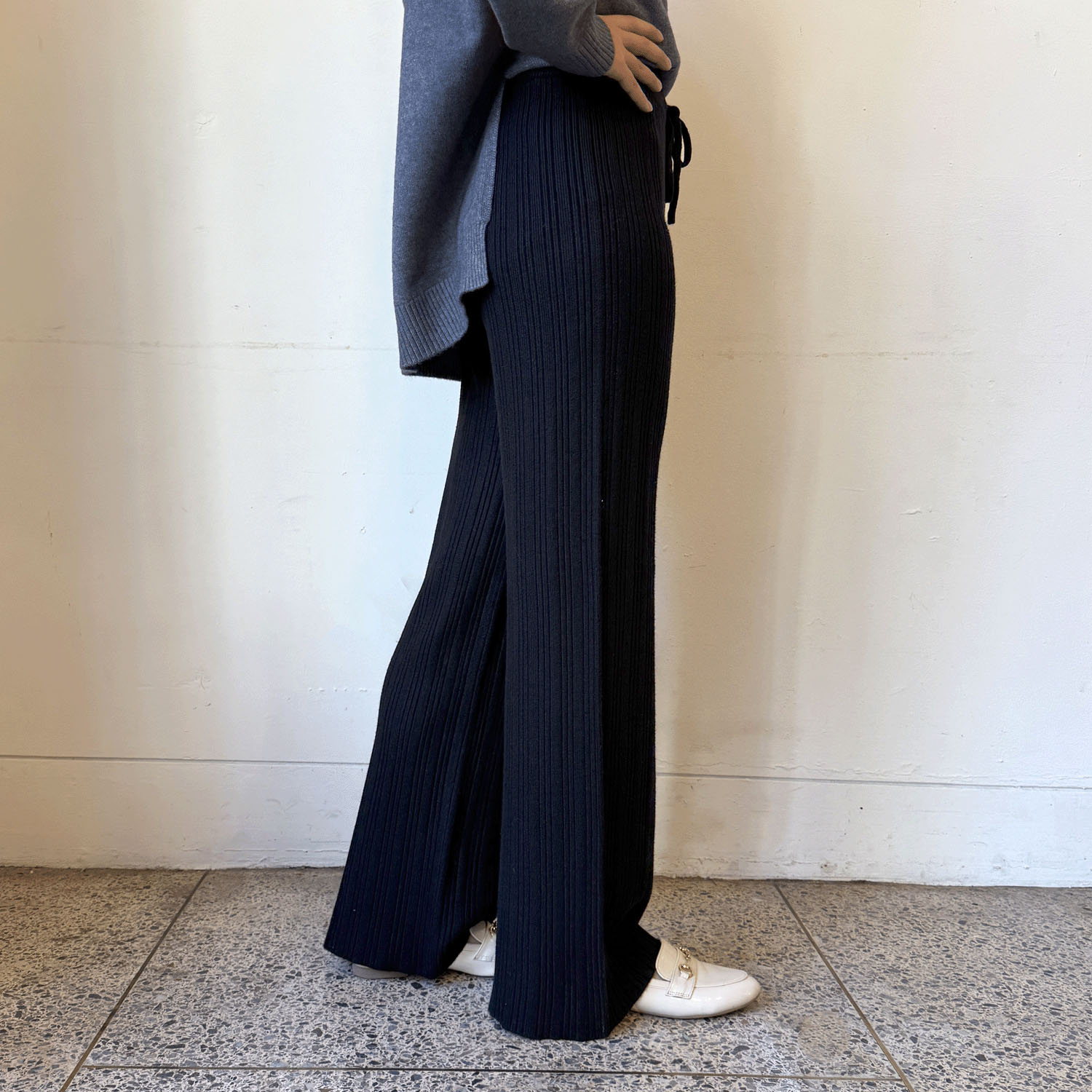 【Insta Live】ニットリブワイドパンツ - 画像2