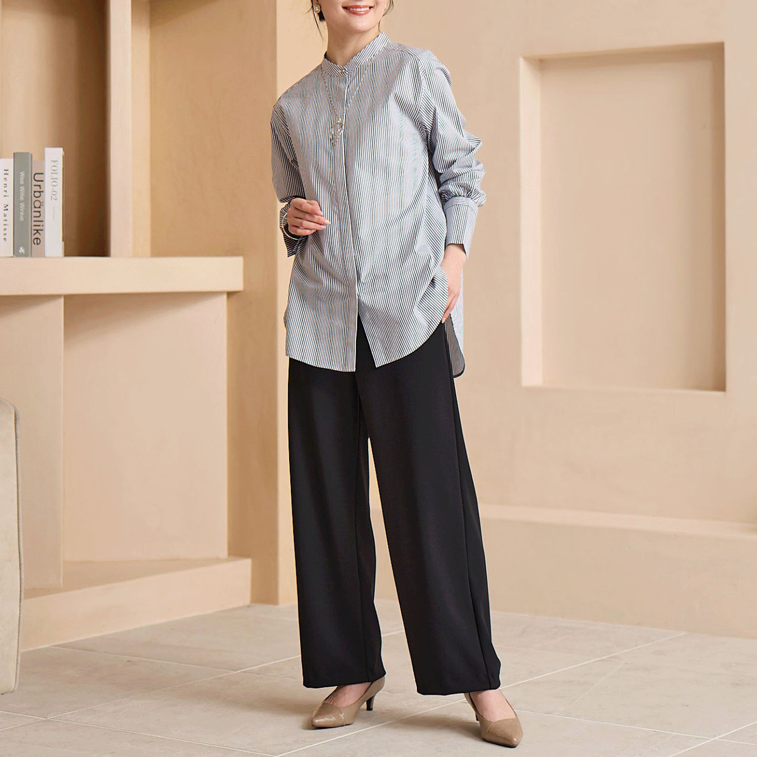 【Insta Live】TAKUMIBA ジョーゼットニット・前ポケットワイドパンツ - 画像2