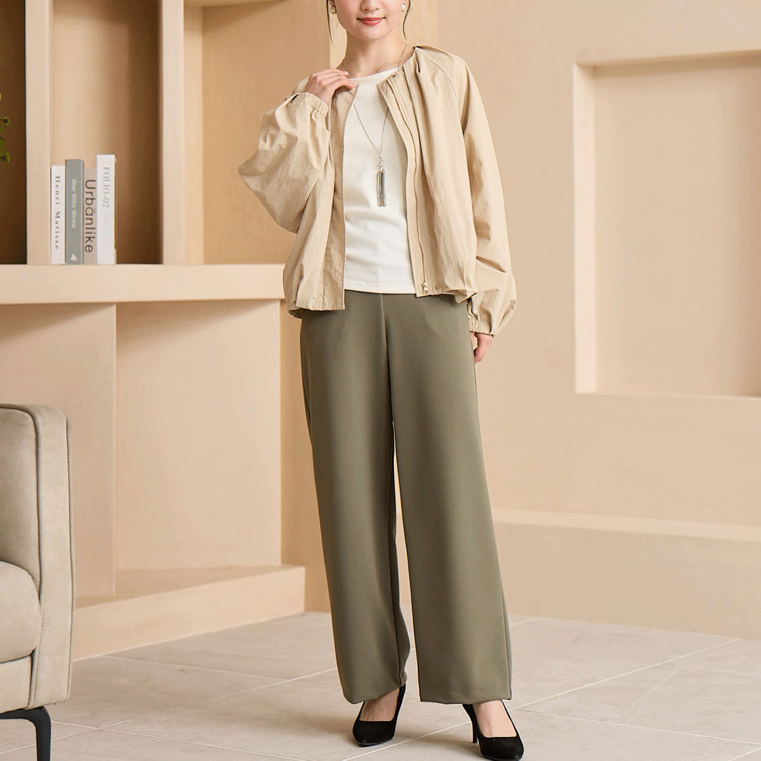 【Insta Live】TAKUMIBA ジョーゼットニット・前ポケットワイドパンツ - 画像10