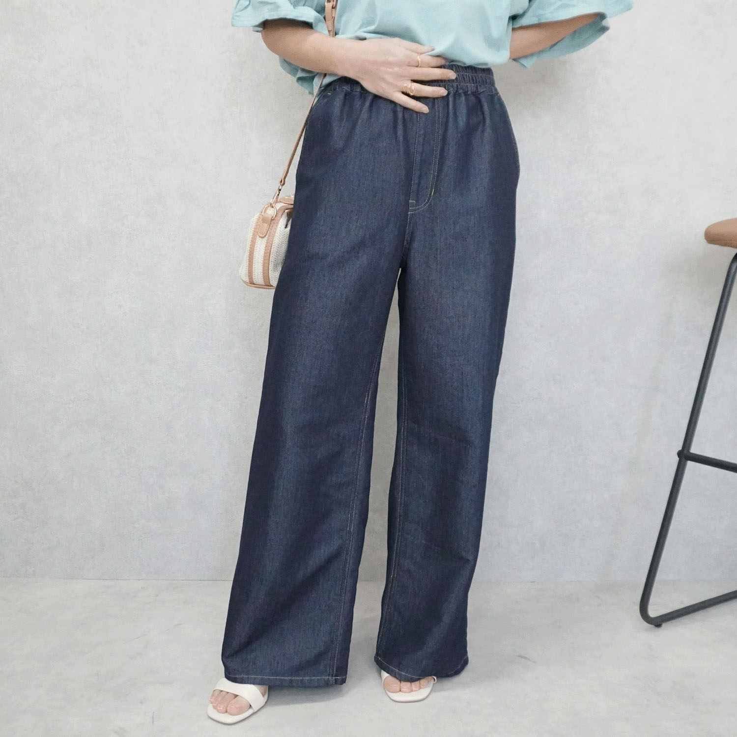 W HEART 柔らかガーゼデニムワイドパンツ - 画像17