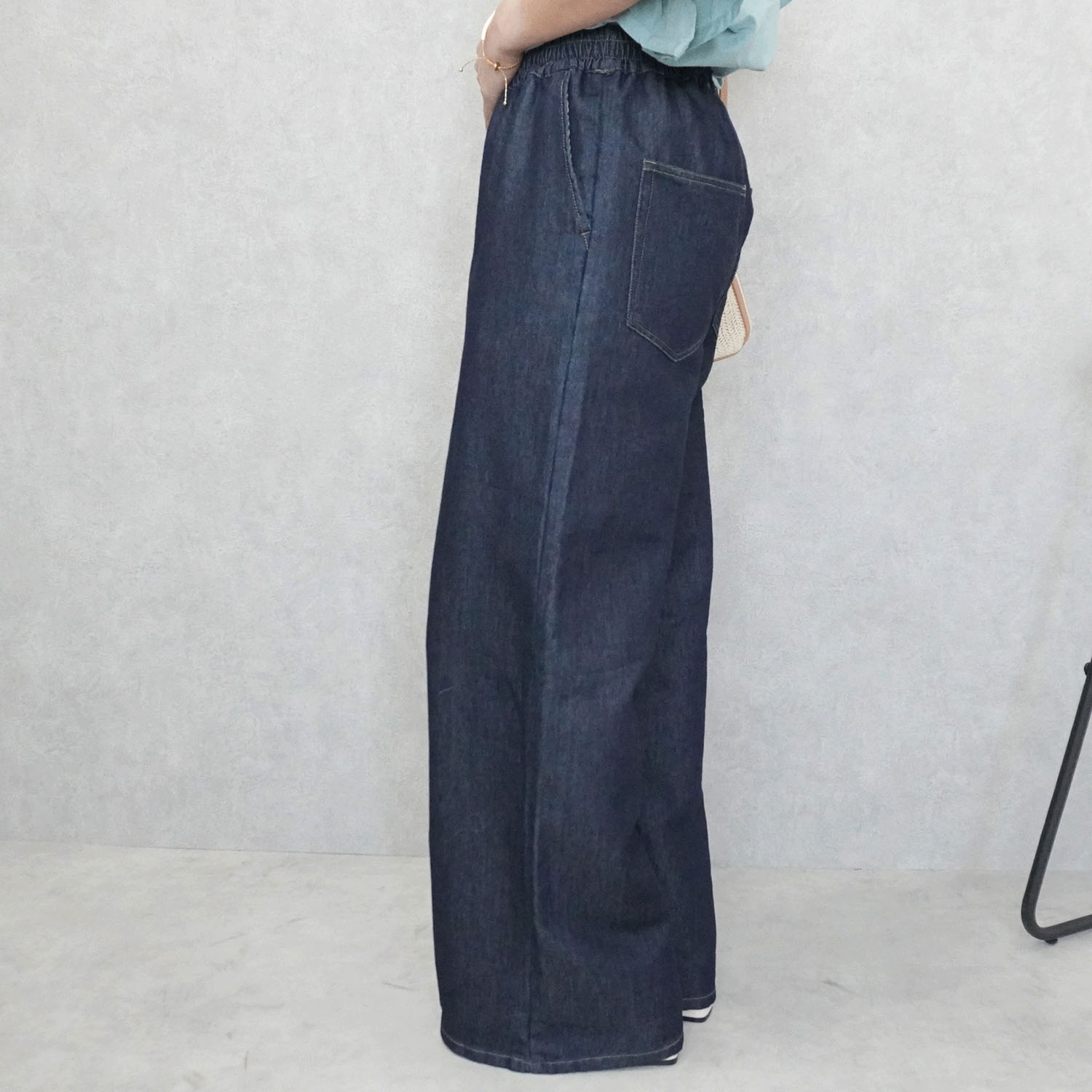 W HEART 柔らかガーゼデニムワイドパンツ - 画像19