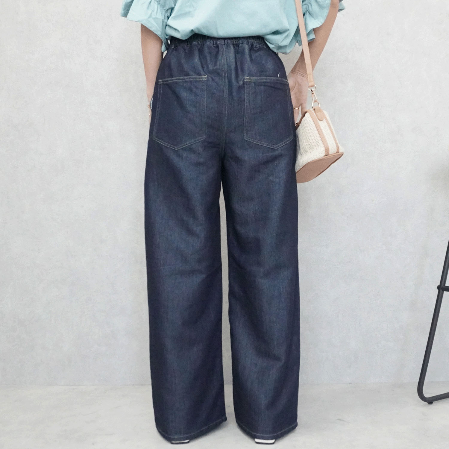 W HEART 柔らかガーゼデニムワイドパンツ - 画像20