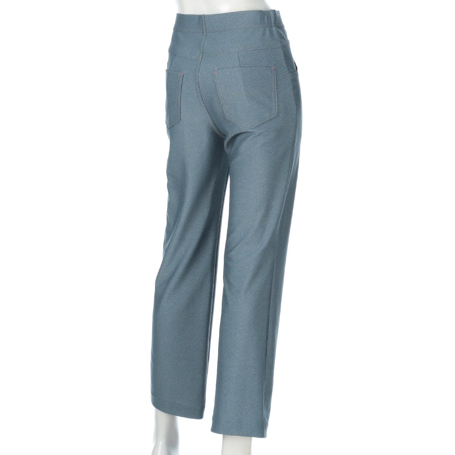 釦付きデニムプリント 大人スタイルパンツ - 画像8