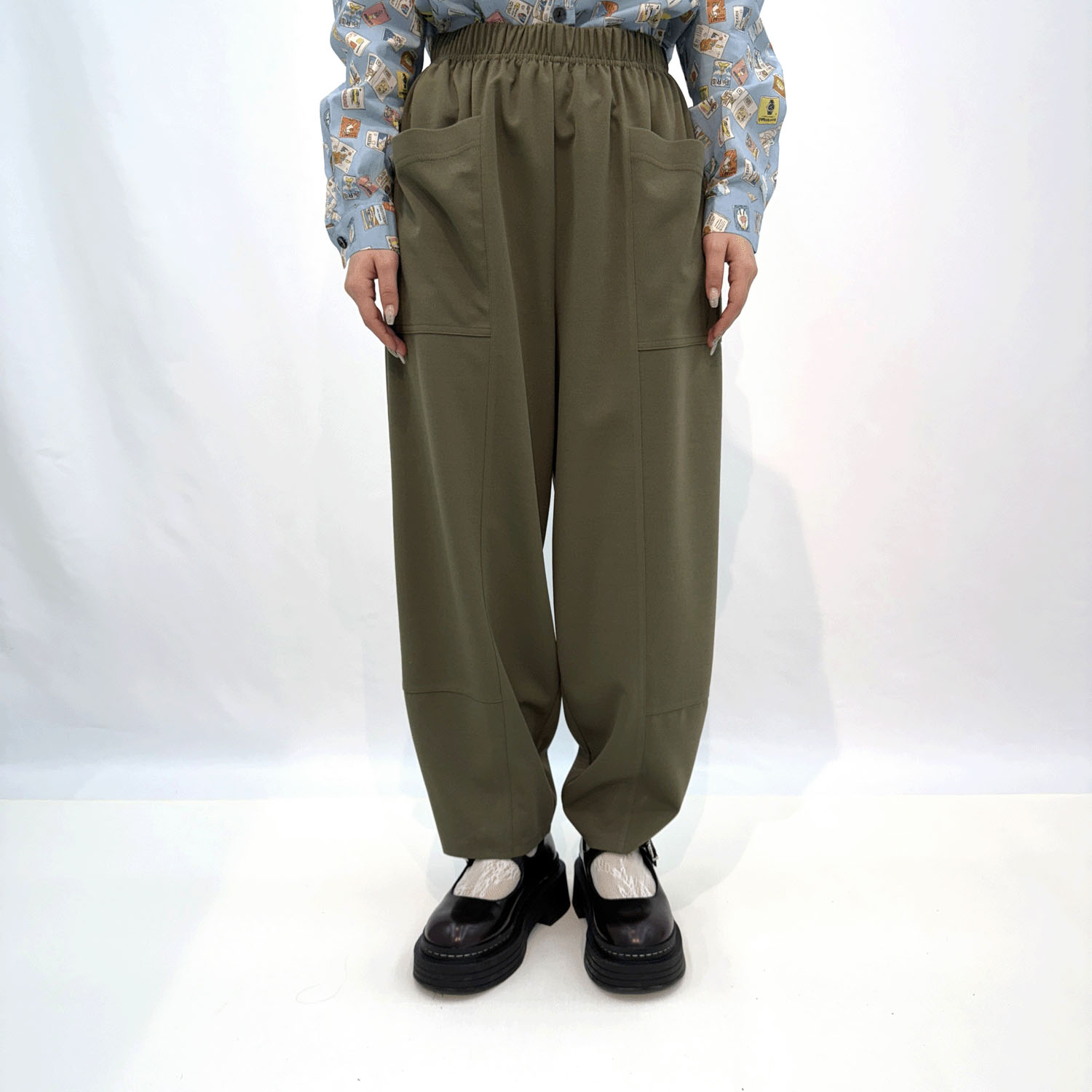 ライトジョーゼットバルーンパンツ