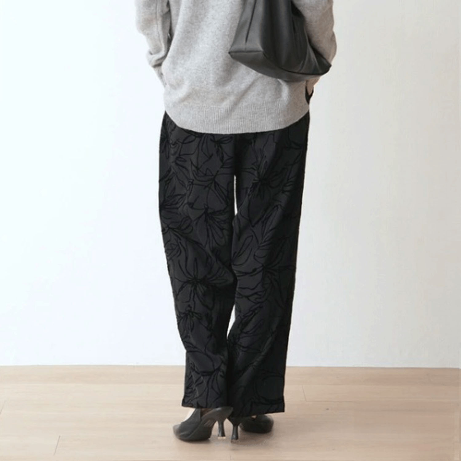 Nohea 花柄フロッキーワイドパンツ - 画像15