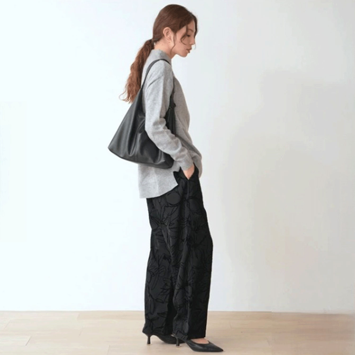 Nohea 花柄フロッキーワイドパンツ - 画像17