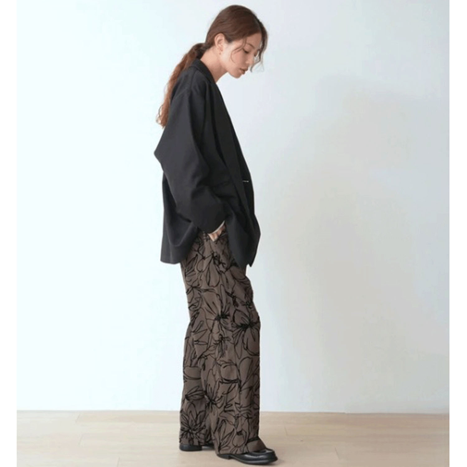 Nohea 花柄フロッキーワイドパンツ - 画像19
