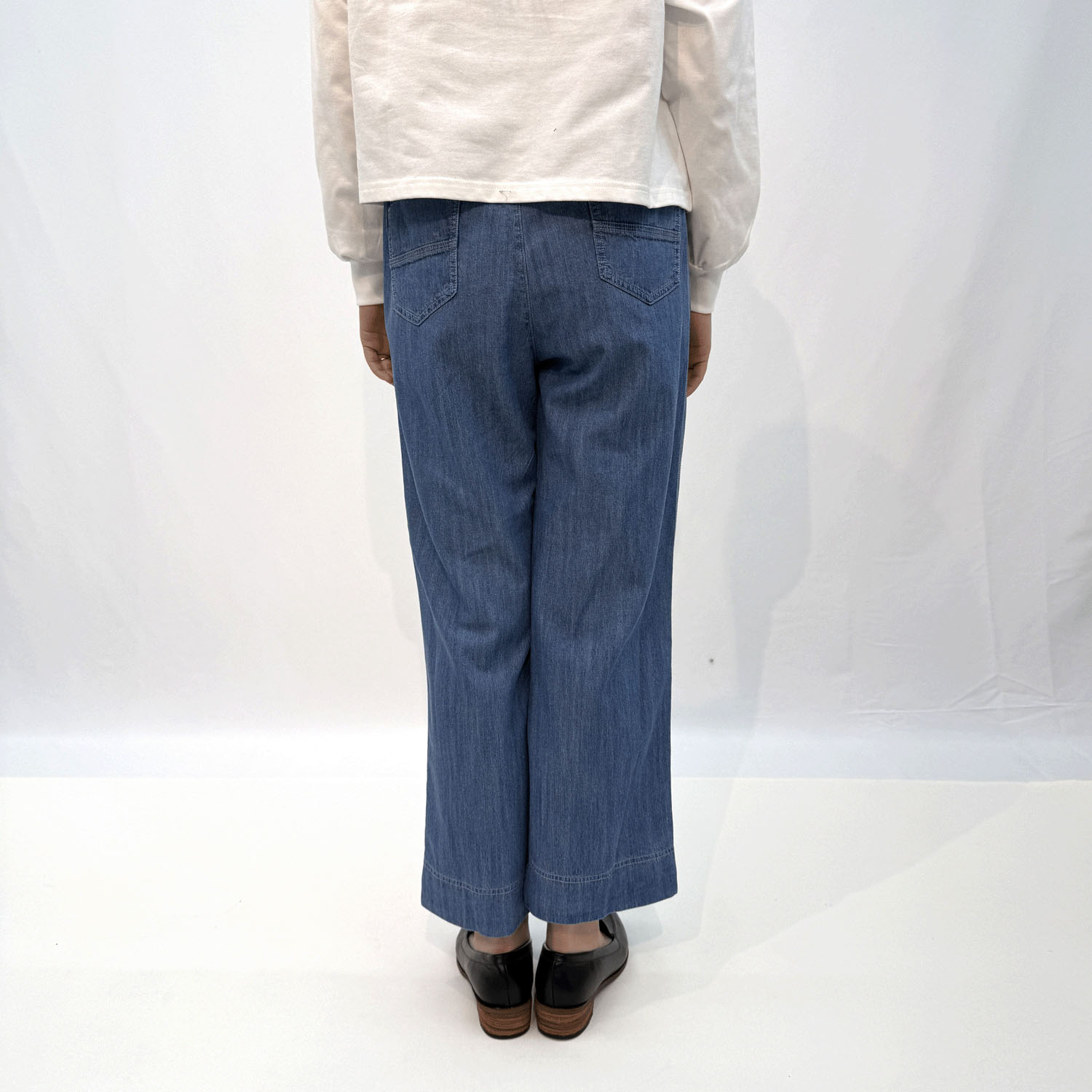 リヨセルデニム ワイドパンツ - 画像3