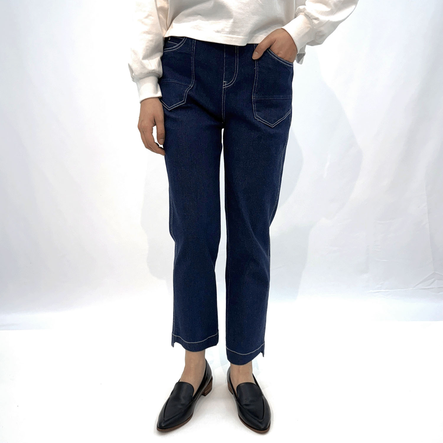 セオスリー ウエストボーダーデニム