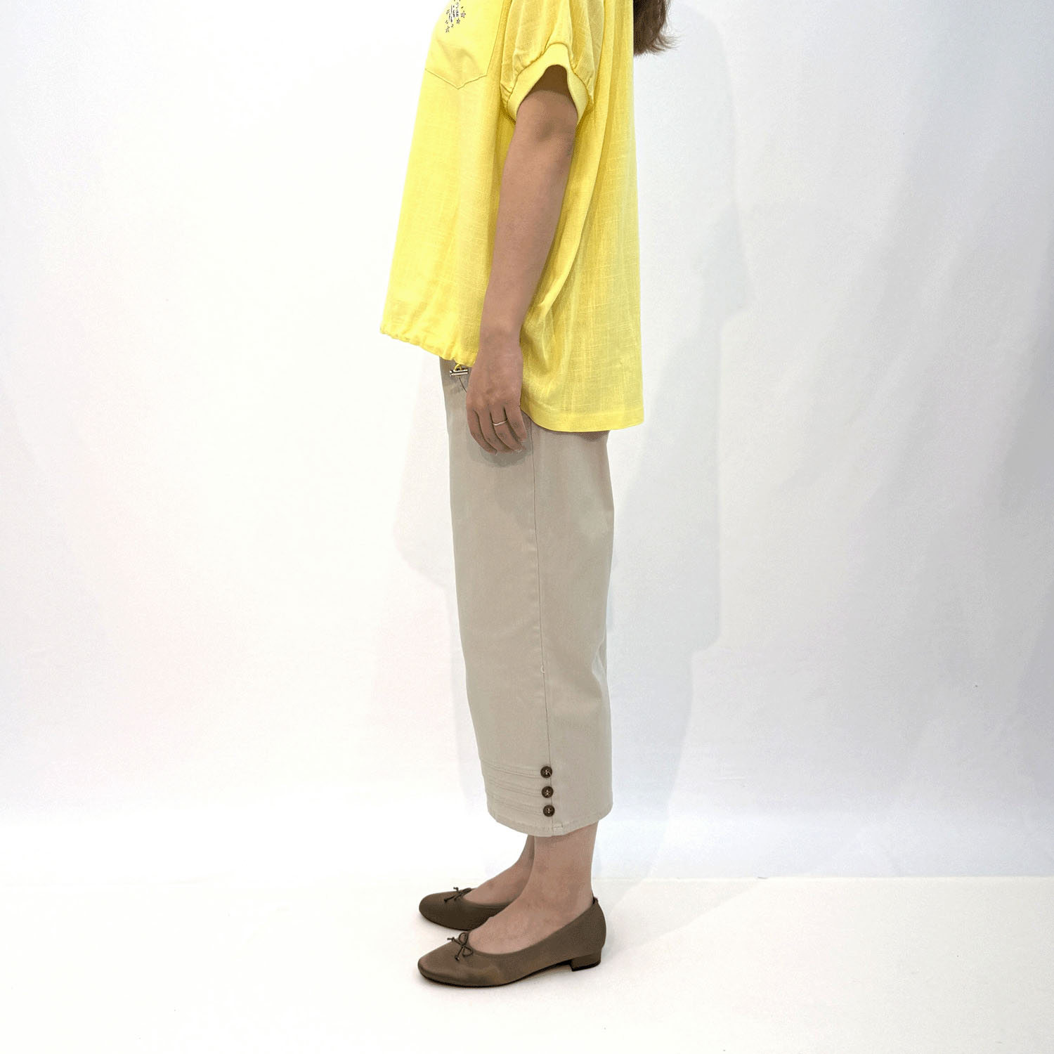 aiai T／Cスラブツイル シュッと！クロップドストレート - 画像3