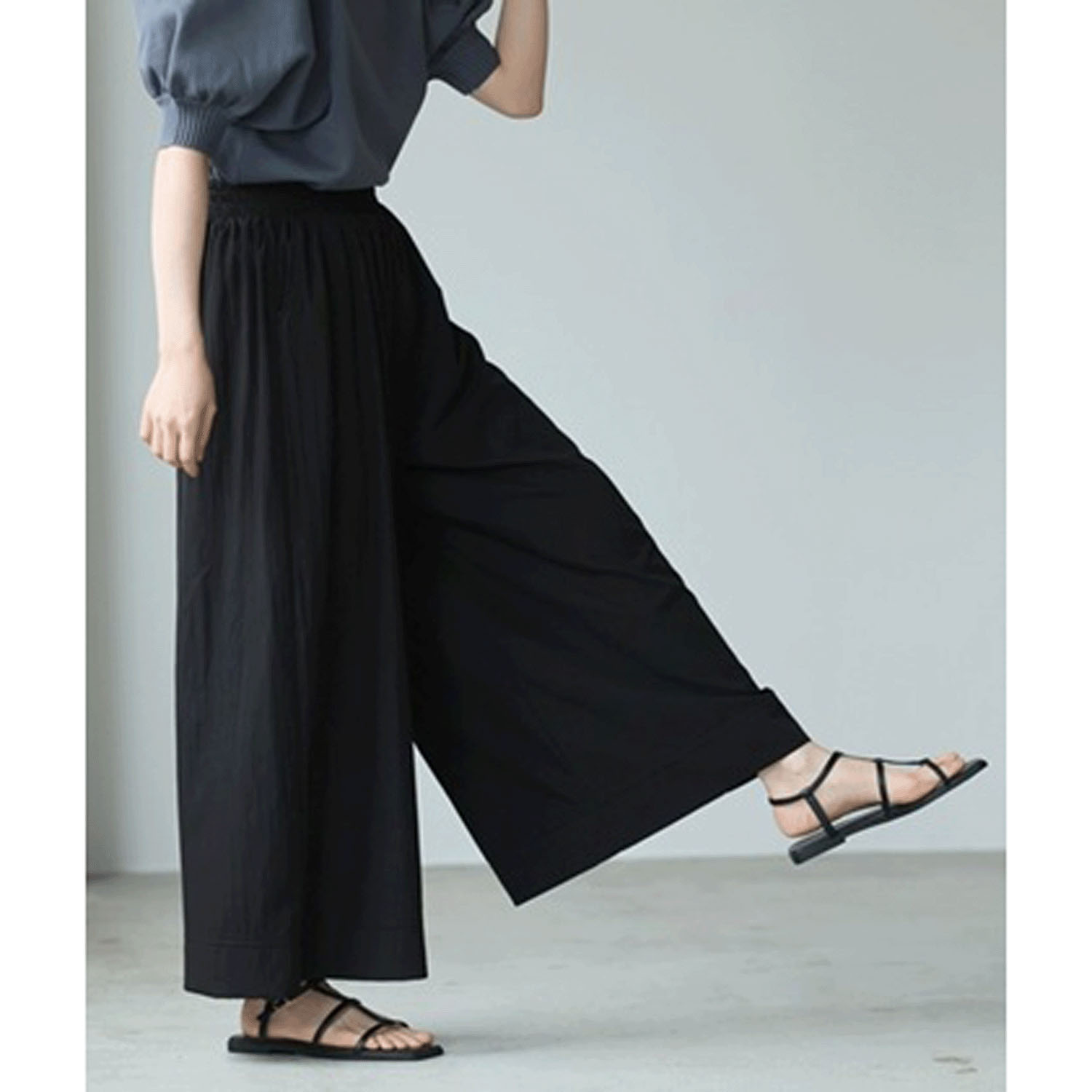 ナチュラルワッシャーガウチョパンツ