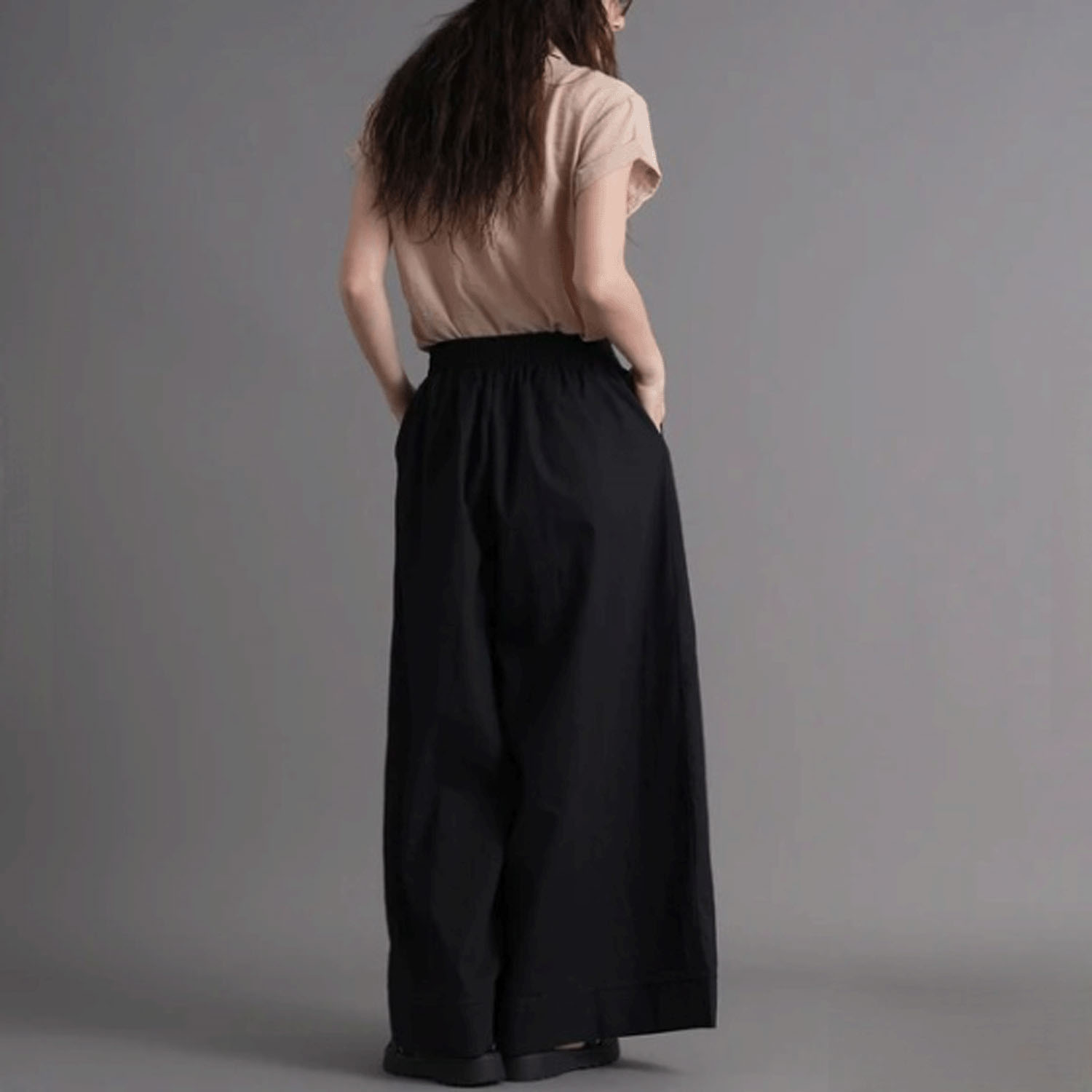 スラブデニムロングガウチョ - 画像13