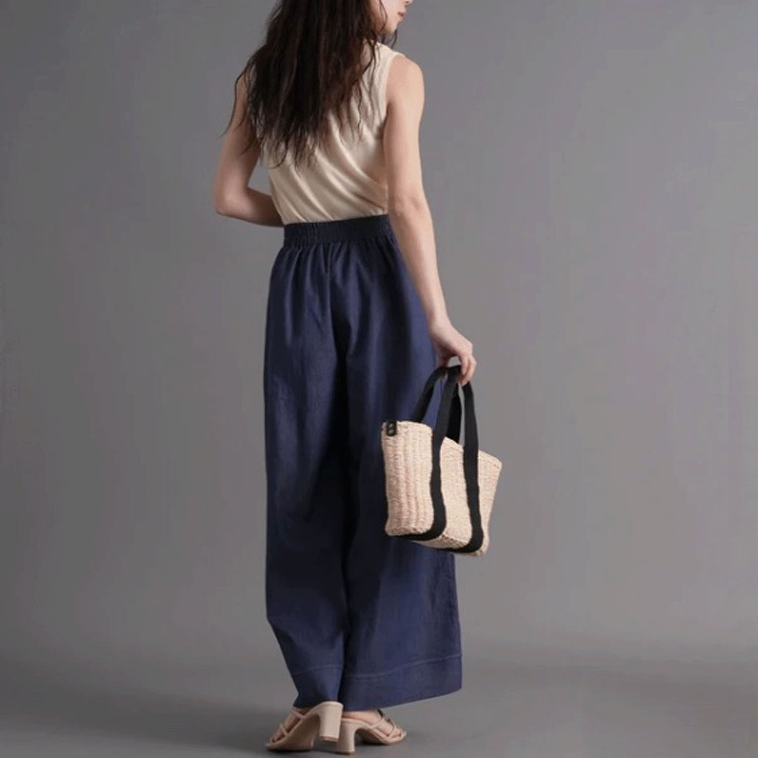 スラブデニムロングガウチョ - 画像20