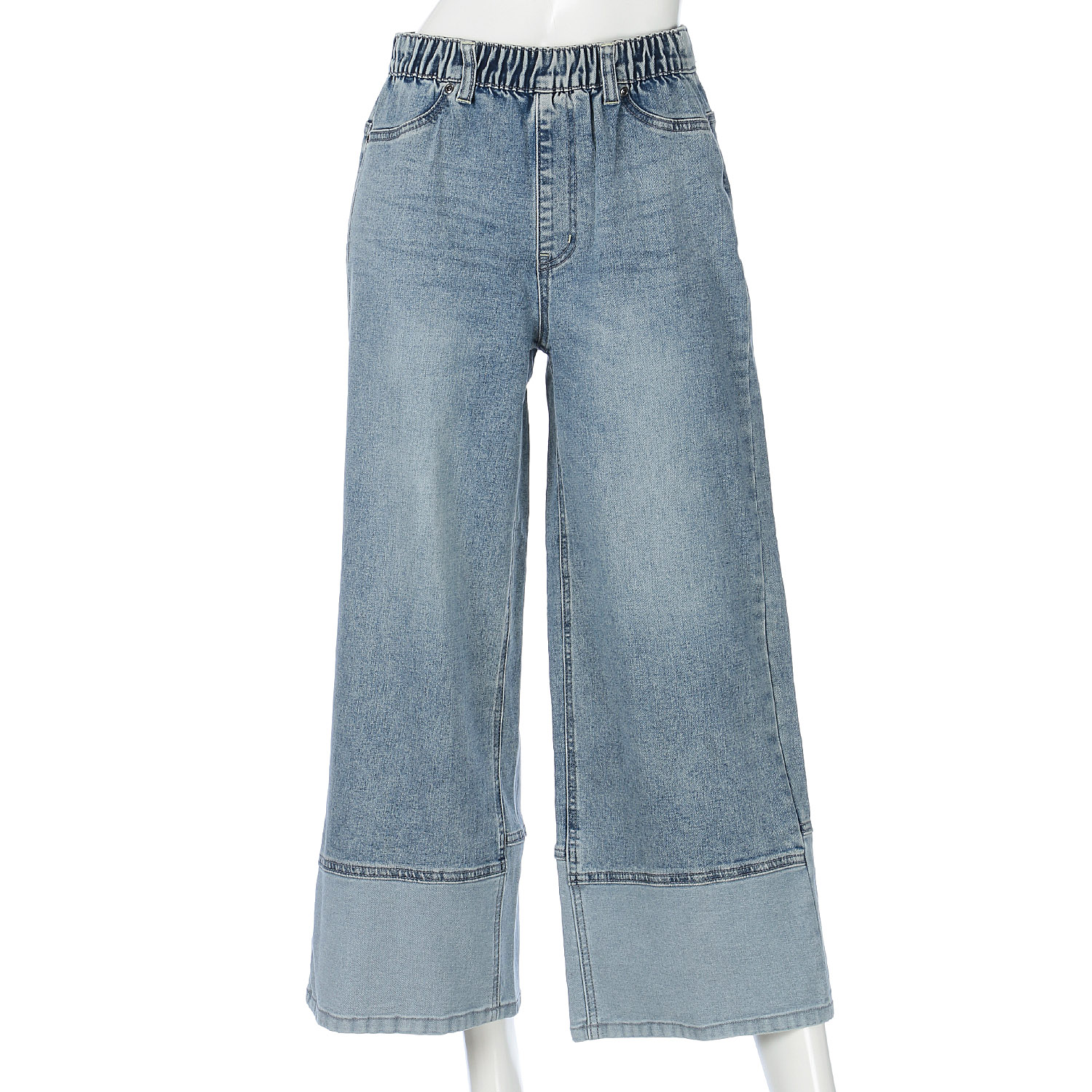 デニム裾ターンバック