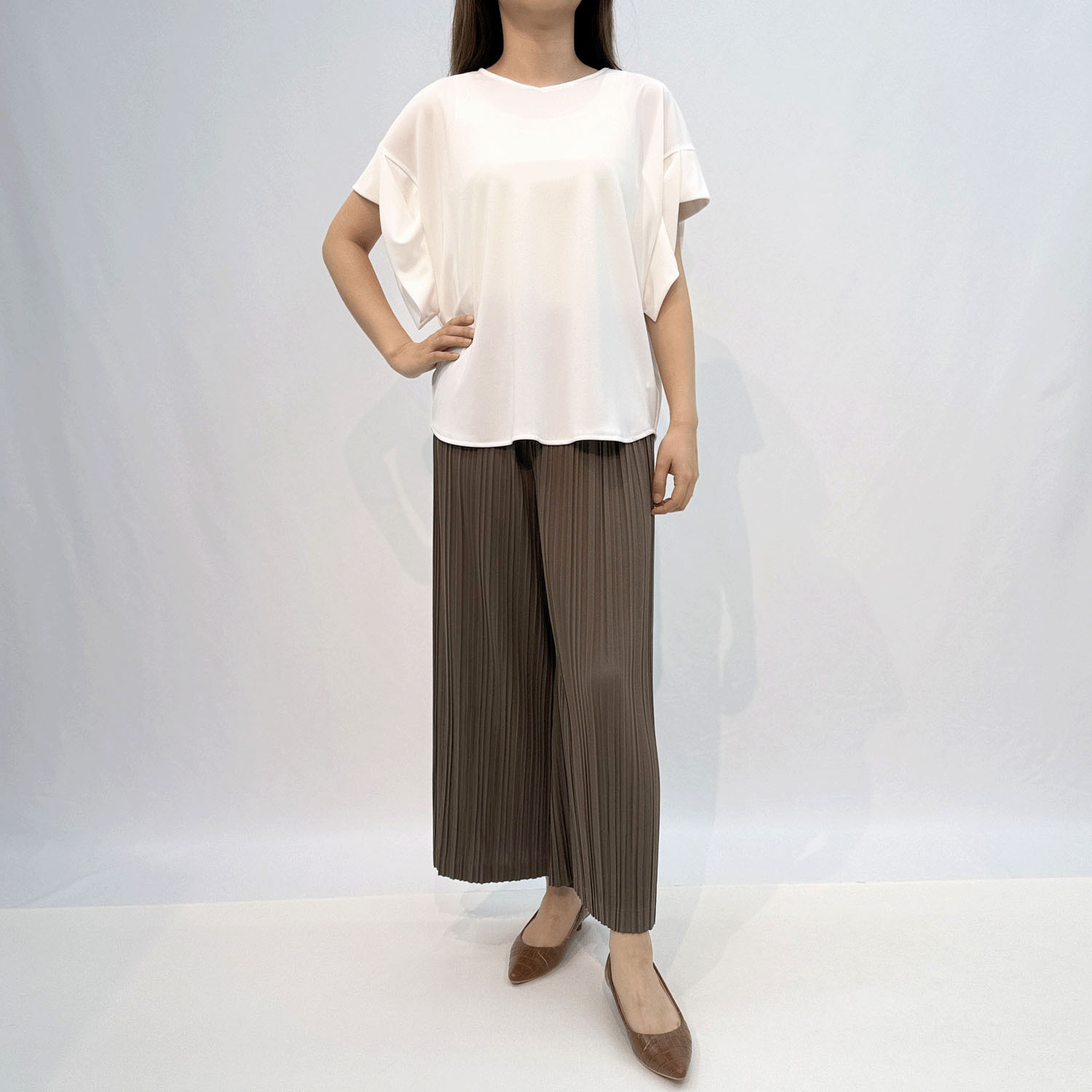 プリーツセミワイドパンツ - 画像5